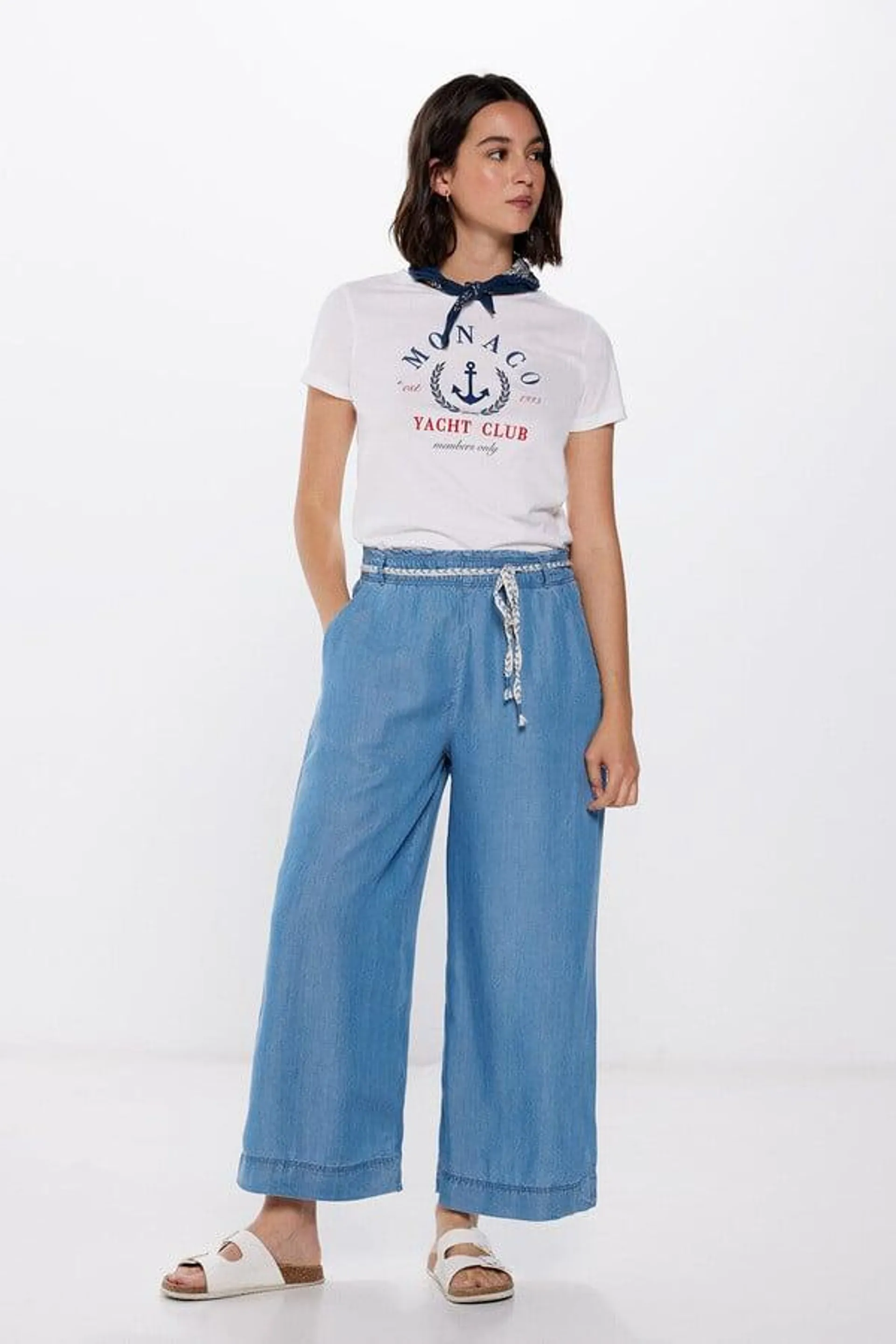 Pantalón culotte tencel