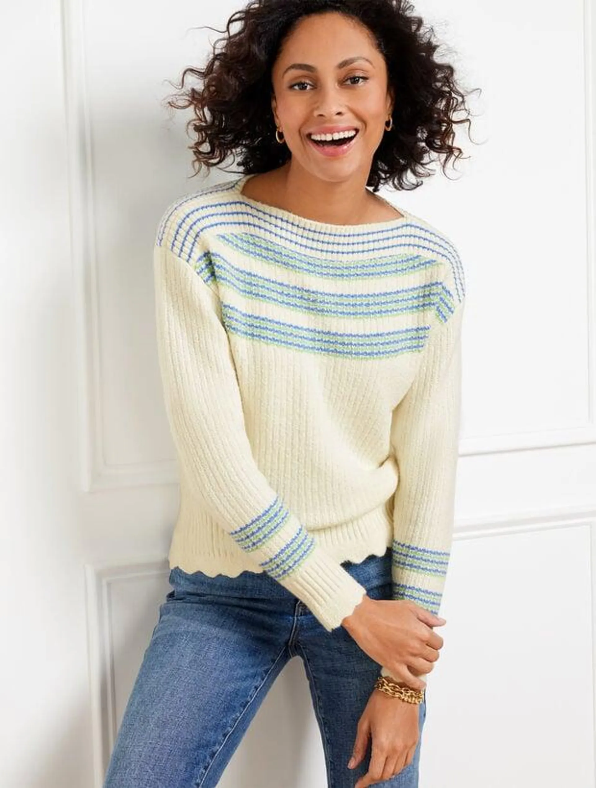 Bateau Neck Pullover