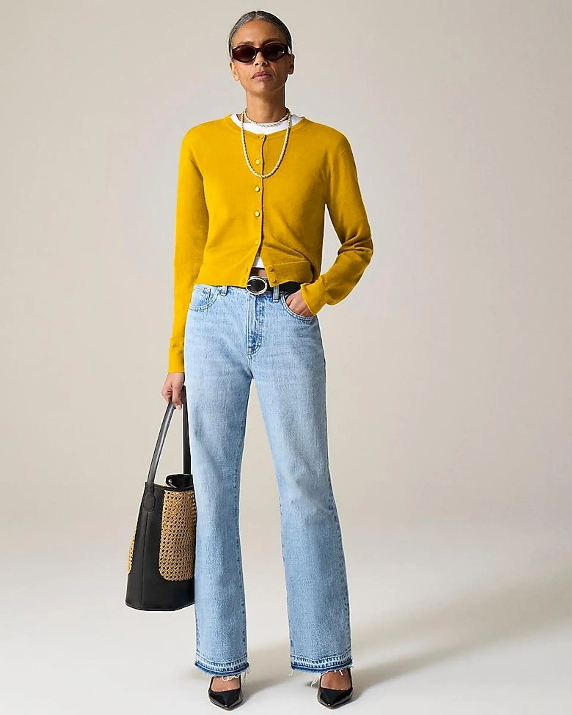 Featherweight cashmere cardigan