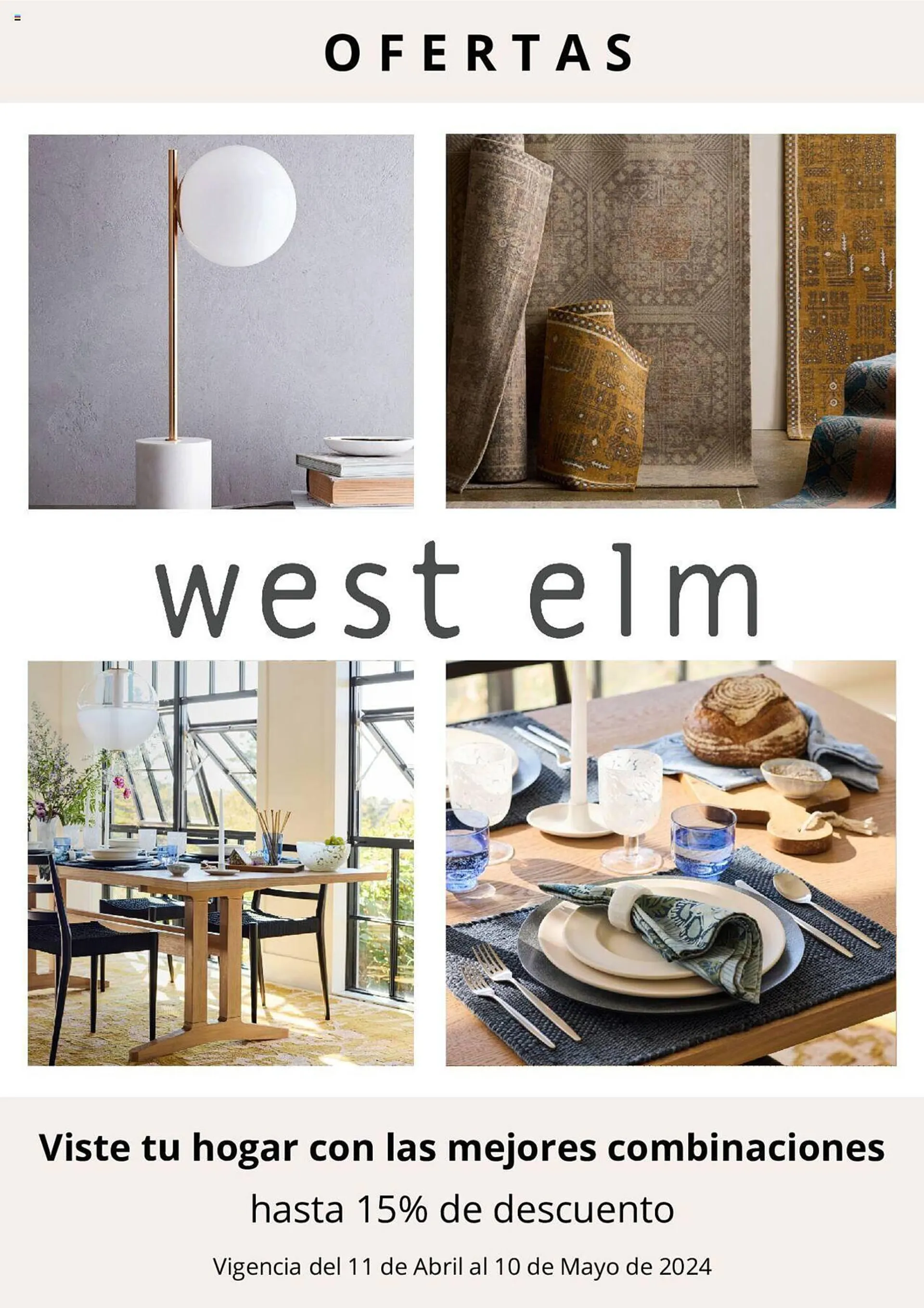 Catálogo de Catálogo West Elm 11 de abril al 10 de mayo 2024 - Pagina 1