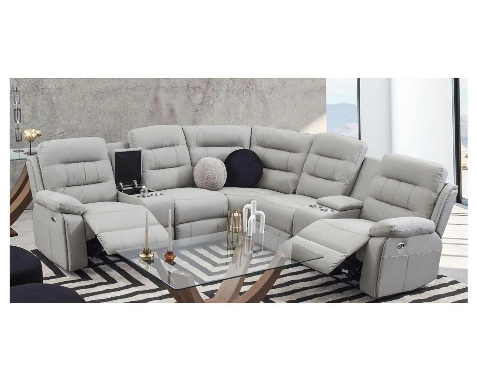 Sala Modular Reclinable Módena Gris