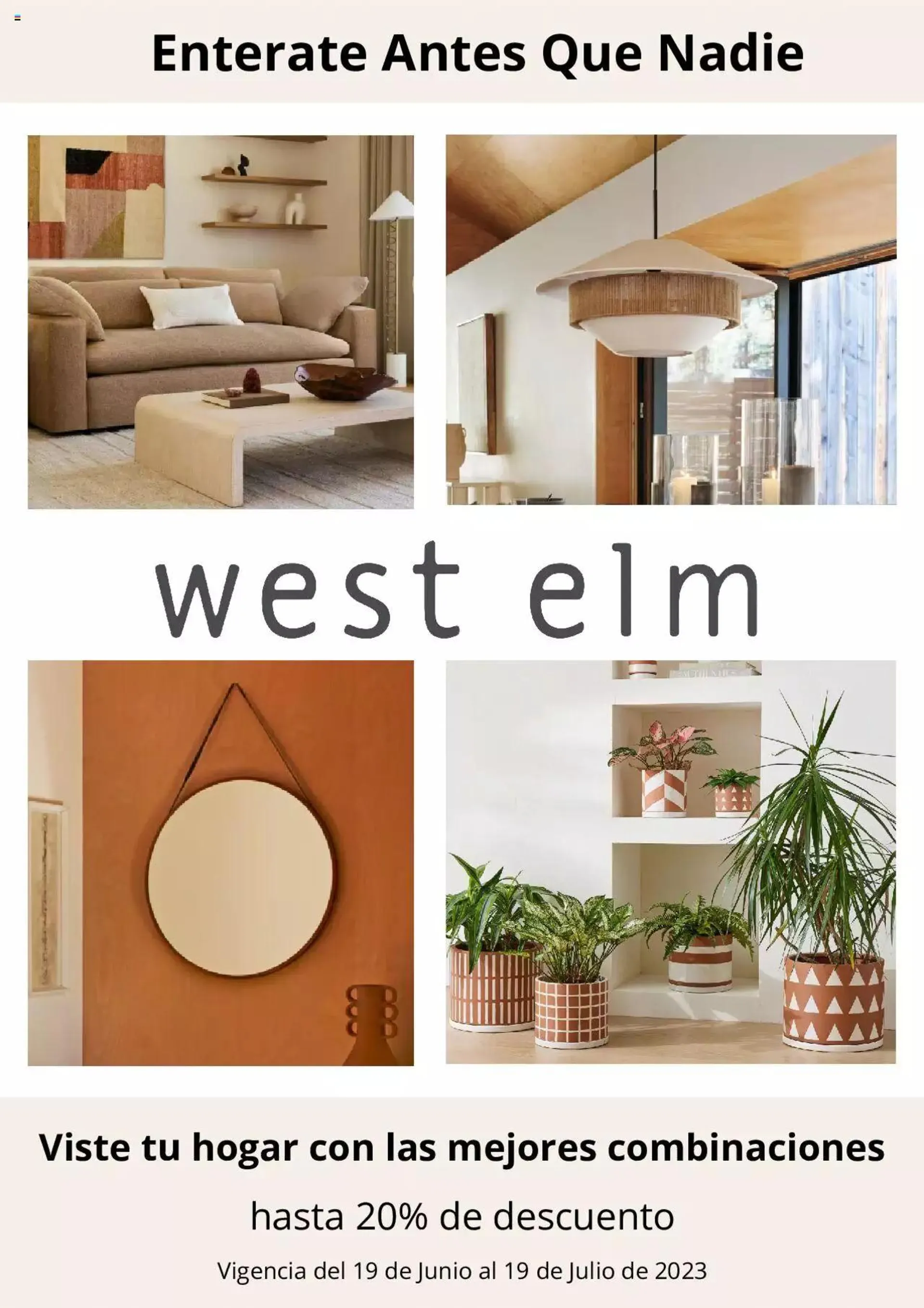 Catálogo de West Elm catálogo 19 de junio al 31 de diciembre 2023 - Pagina 1