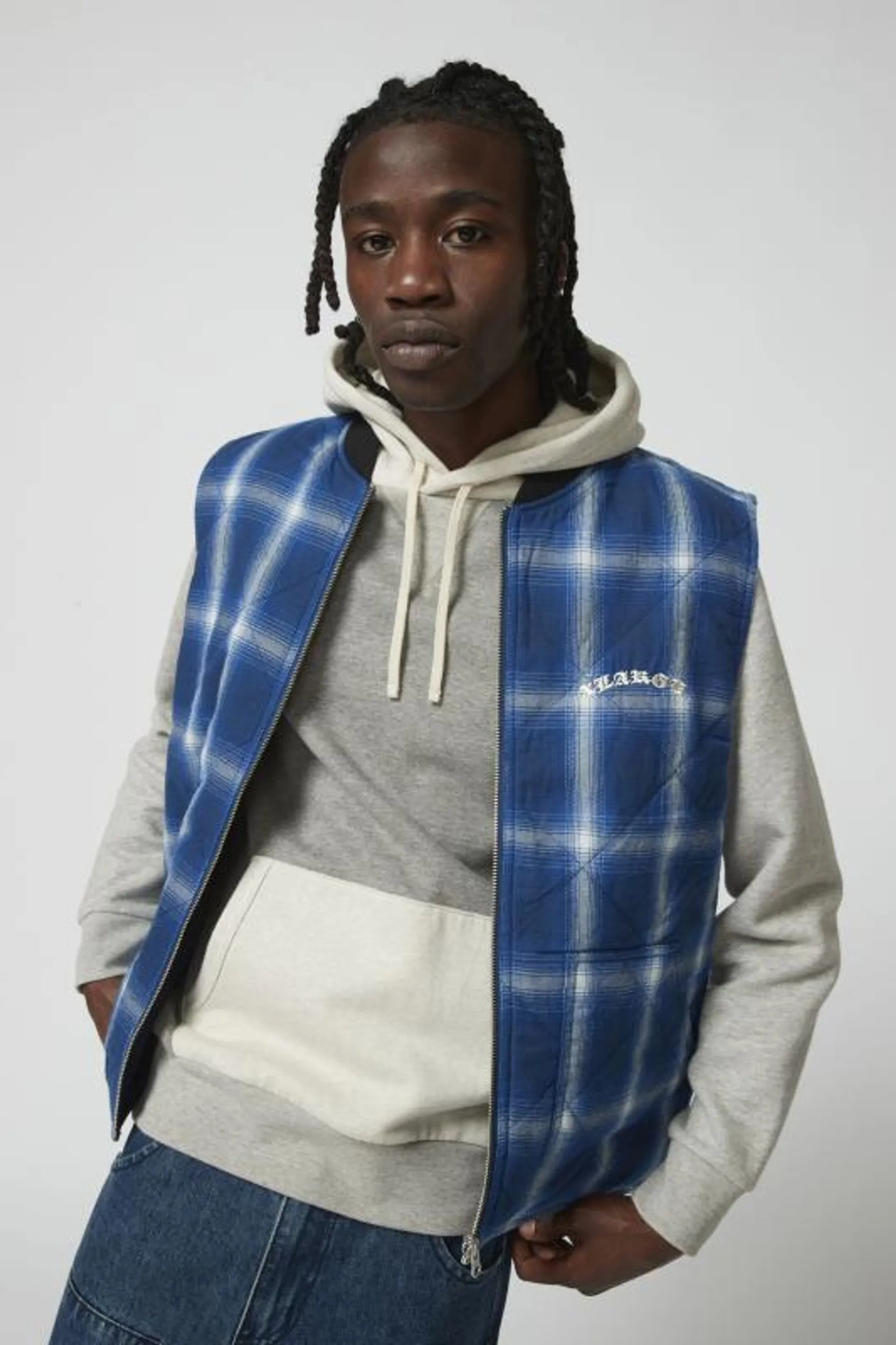 XLARGE Ombre Plaid Reversible Vest