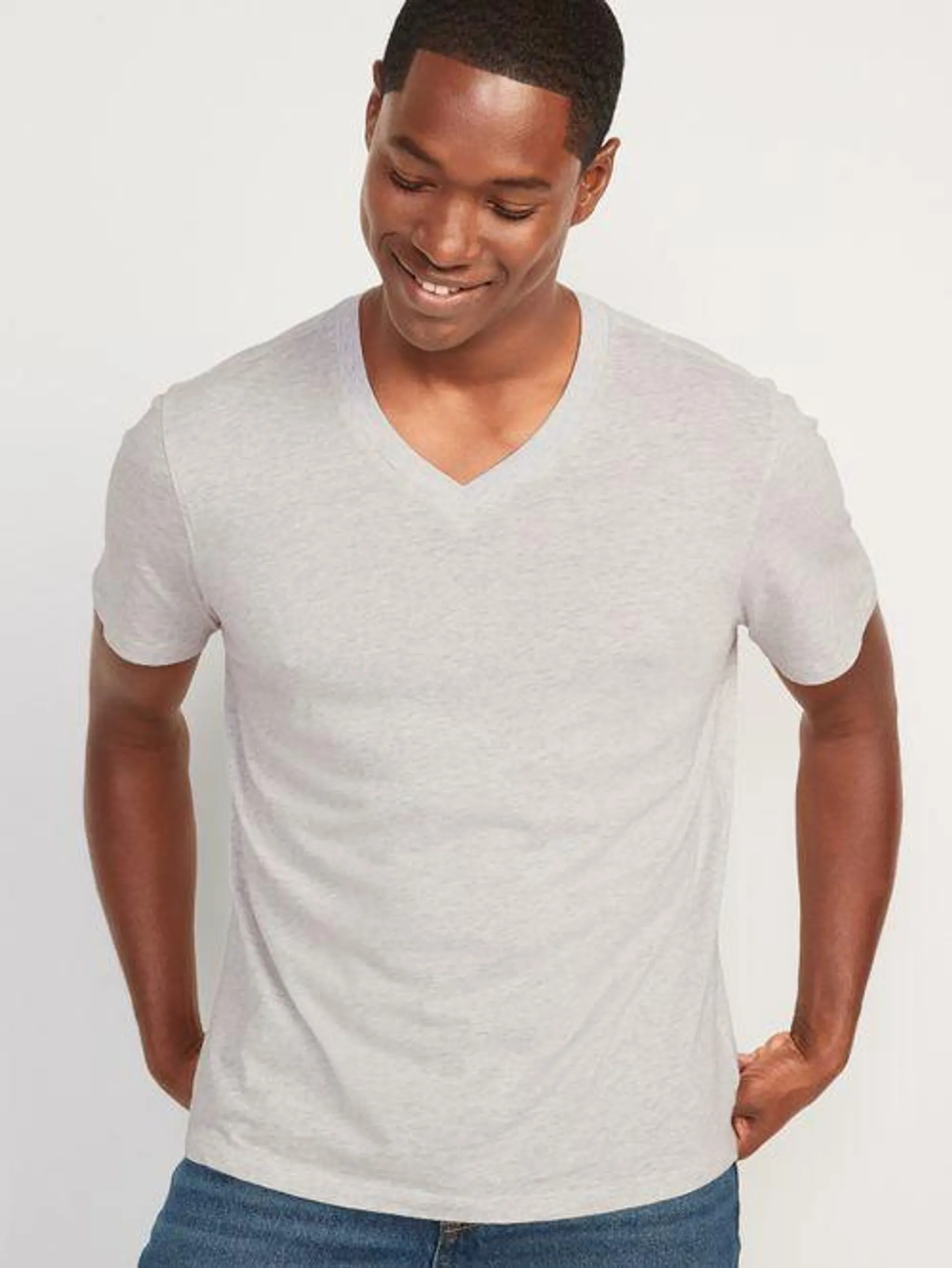 Playera de cuello en V con lavado suave Old Navy