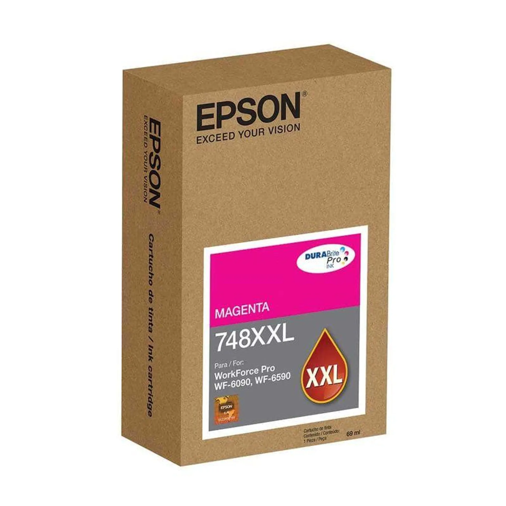 Cartucho de Tinta 748XXL Magenta Compatible con WF-6590 Epson