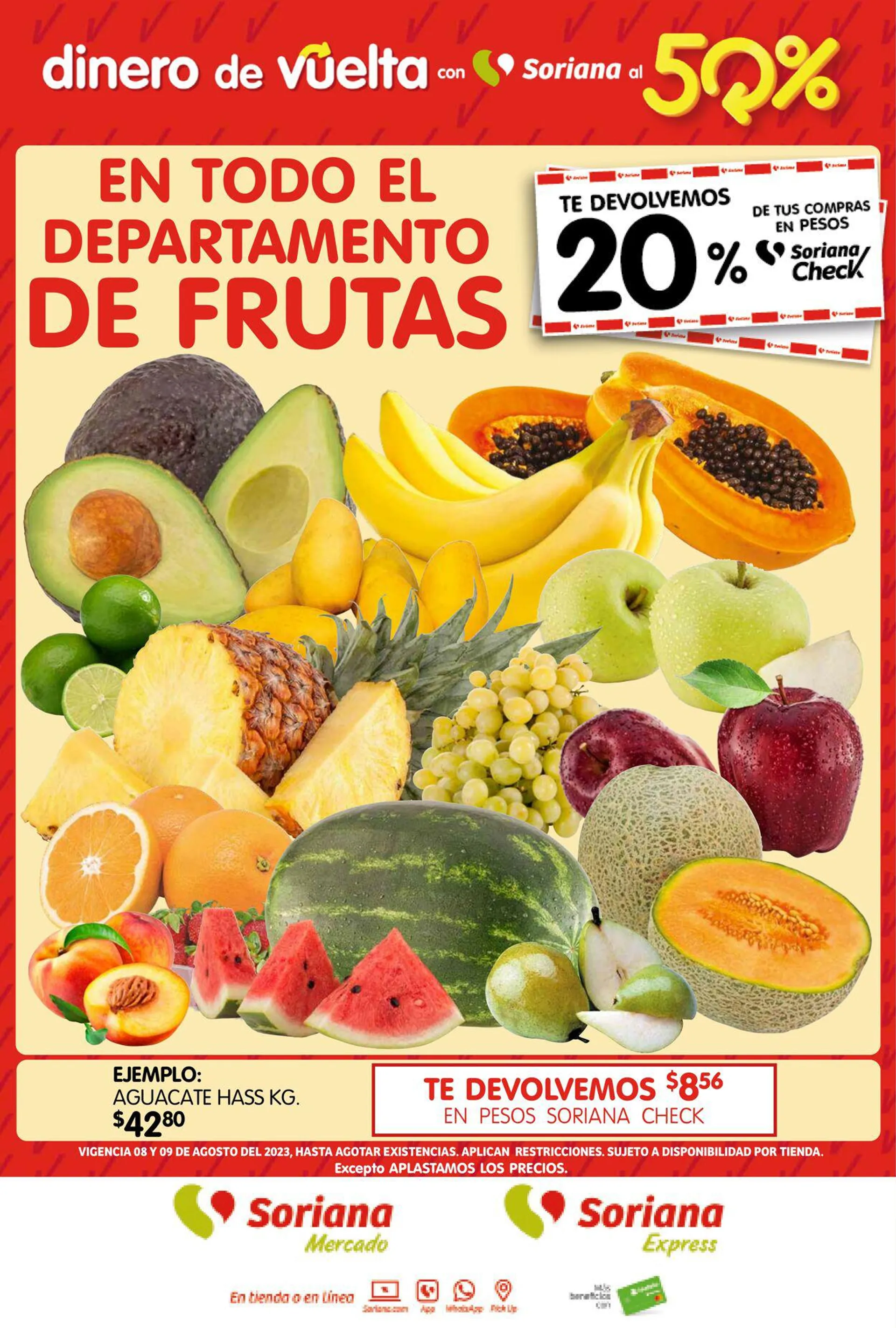 Catálogo de Soriana - Martes y Miércoles del Campo Mercado Nacional Oferta actual 8 de agosto al 10 de agosto 2023 - Pagina 1