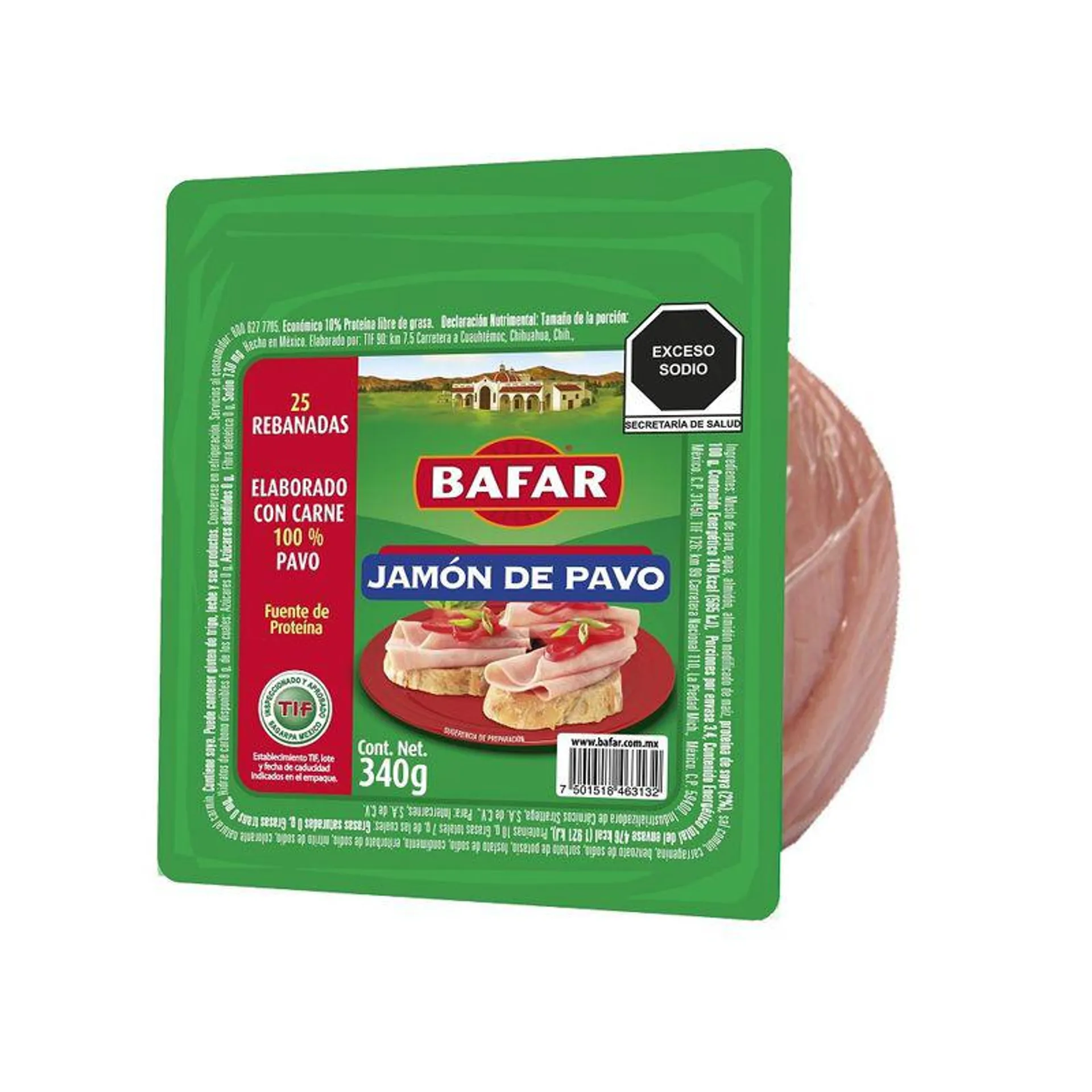 Bafar Jamon de Pavo 340 g