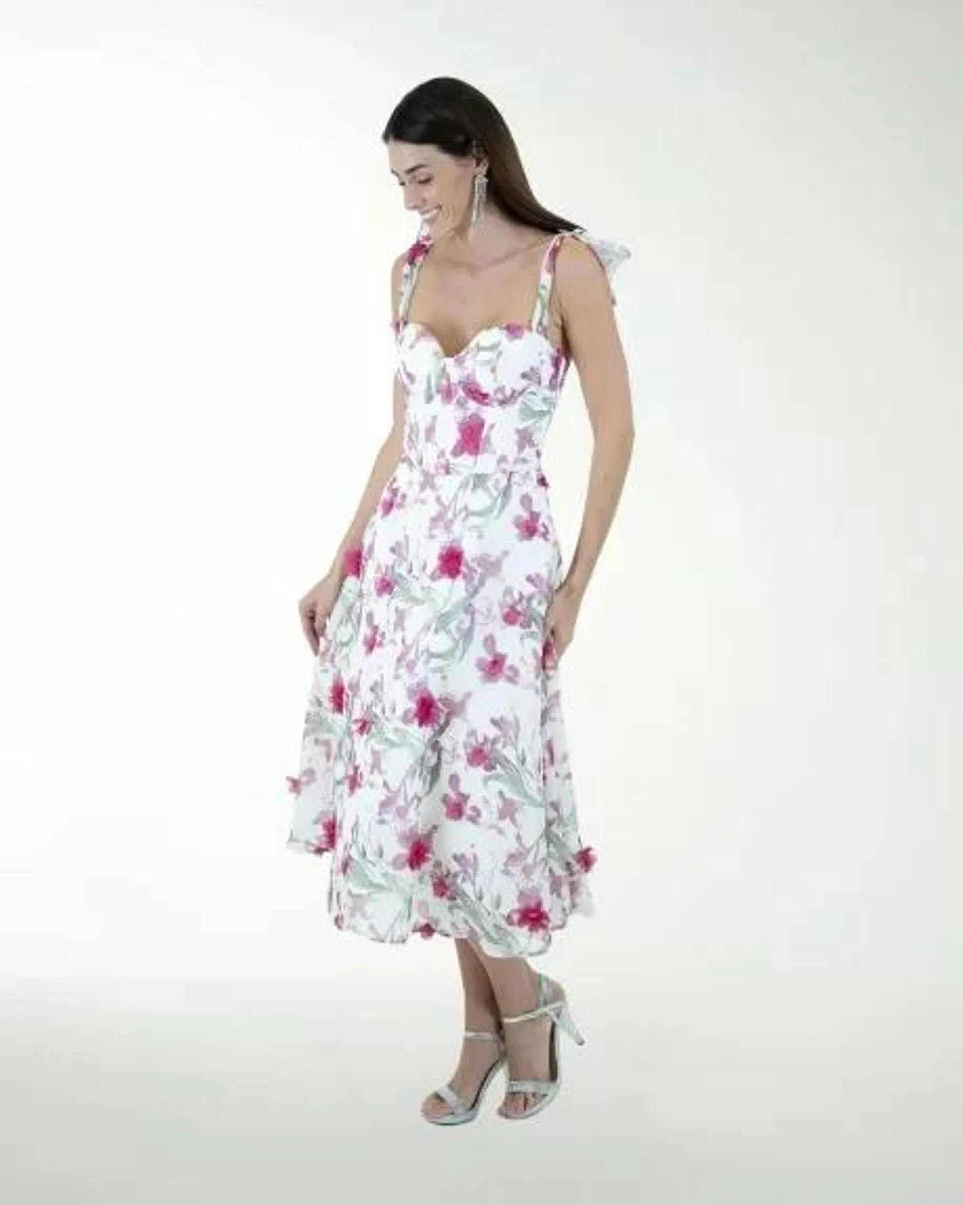 VESTIDO CC CORSET ESTAMPADO 3D