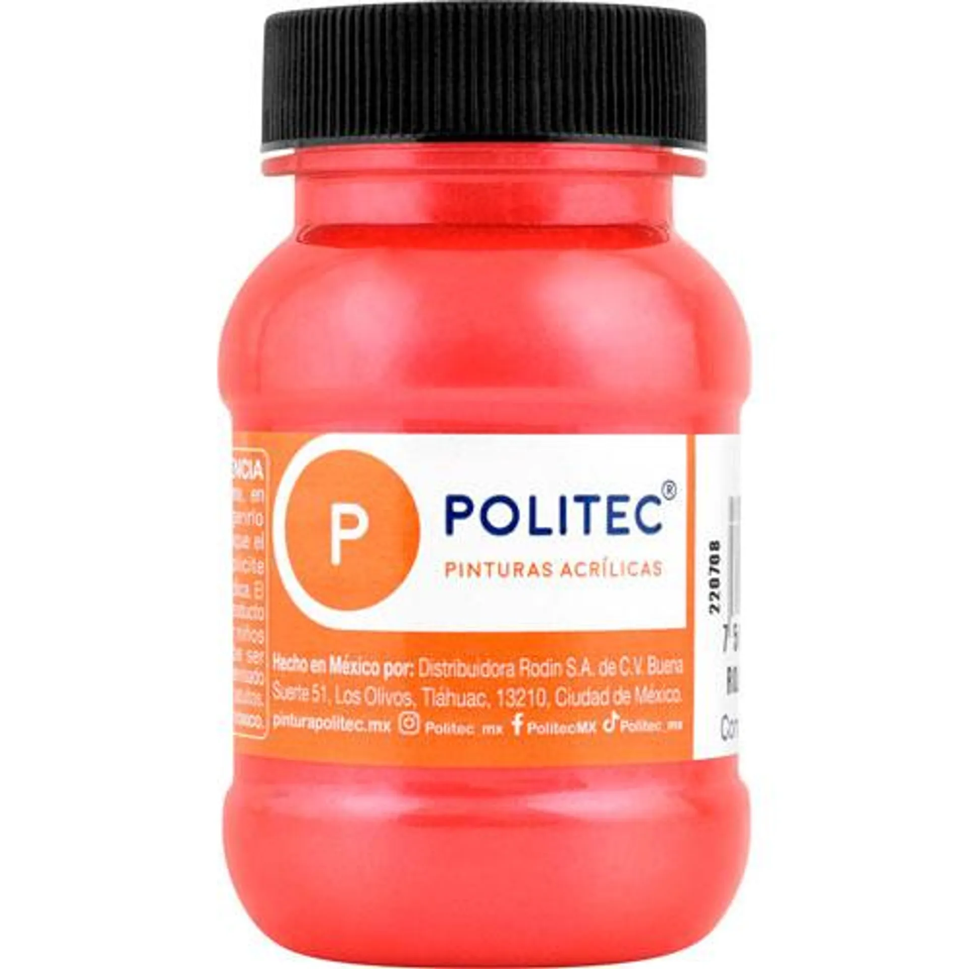 Pintura Acrilica Politec L-500 Rojo Metalico 100 Ml #521