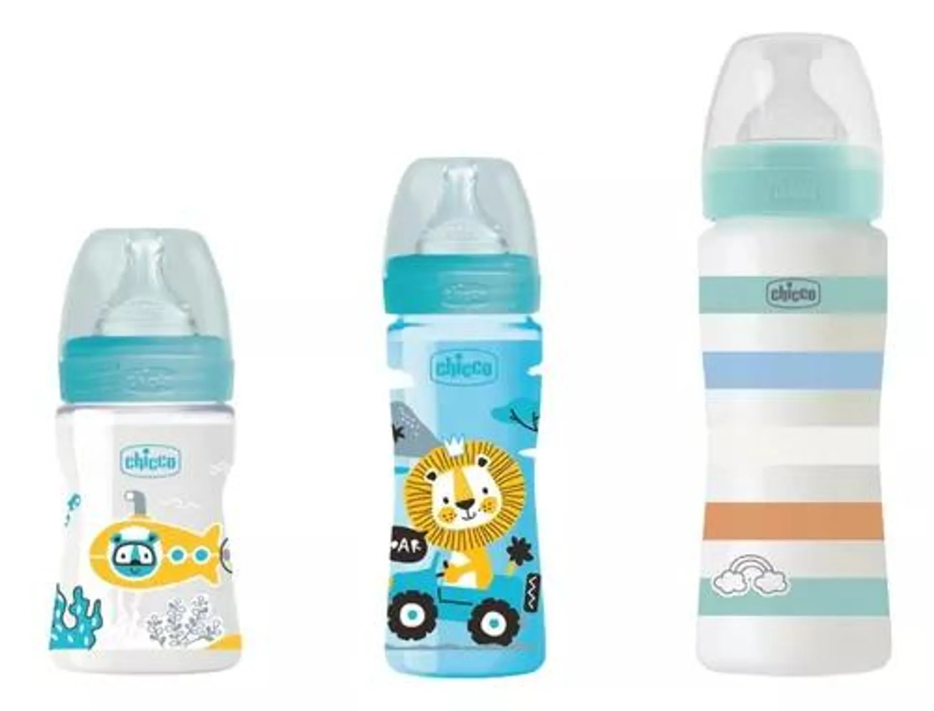 Chicco Set De Biberones Well Being Niño 150, 250 Y 330 Ml