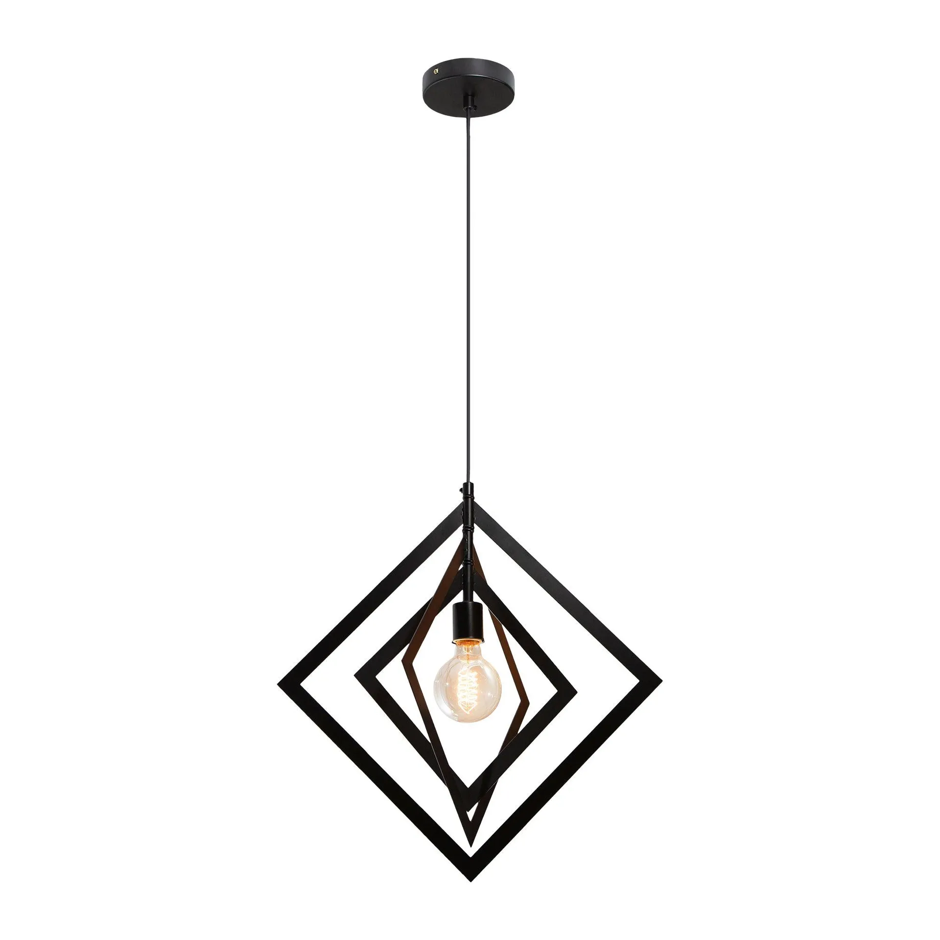 Lámpara Colgante Dark Decor Negro E27 60w 1 Luz