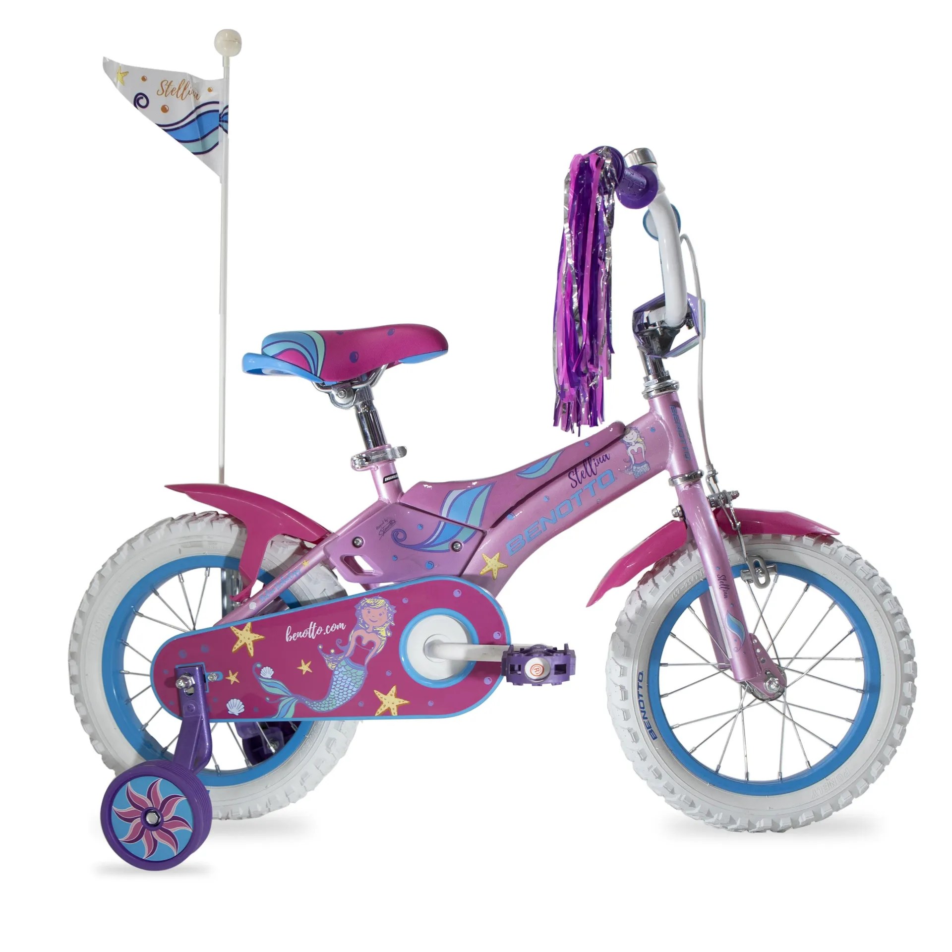 Bicicleta BENOTTO Infantil STELLINA R14 1V. Niña Frenos Caliper/Contrapedal Acero Rosa Talla:UN