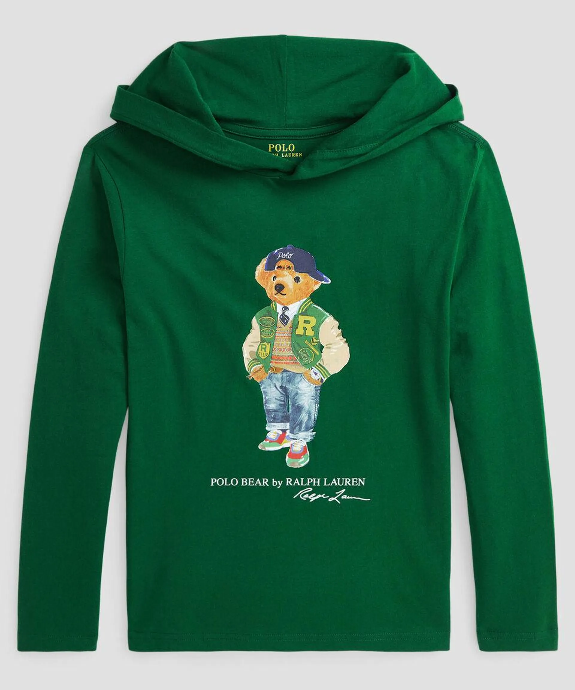 Playera Oso de manga larga con capucha Niño