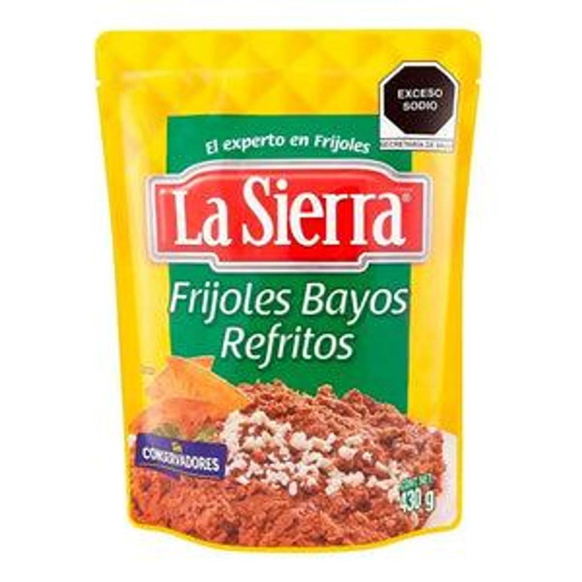 FRIJOLES REFRITOS BAYOS LA SIERRA BOLSA 430 GR.