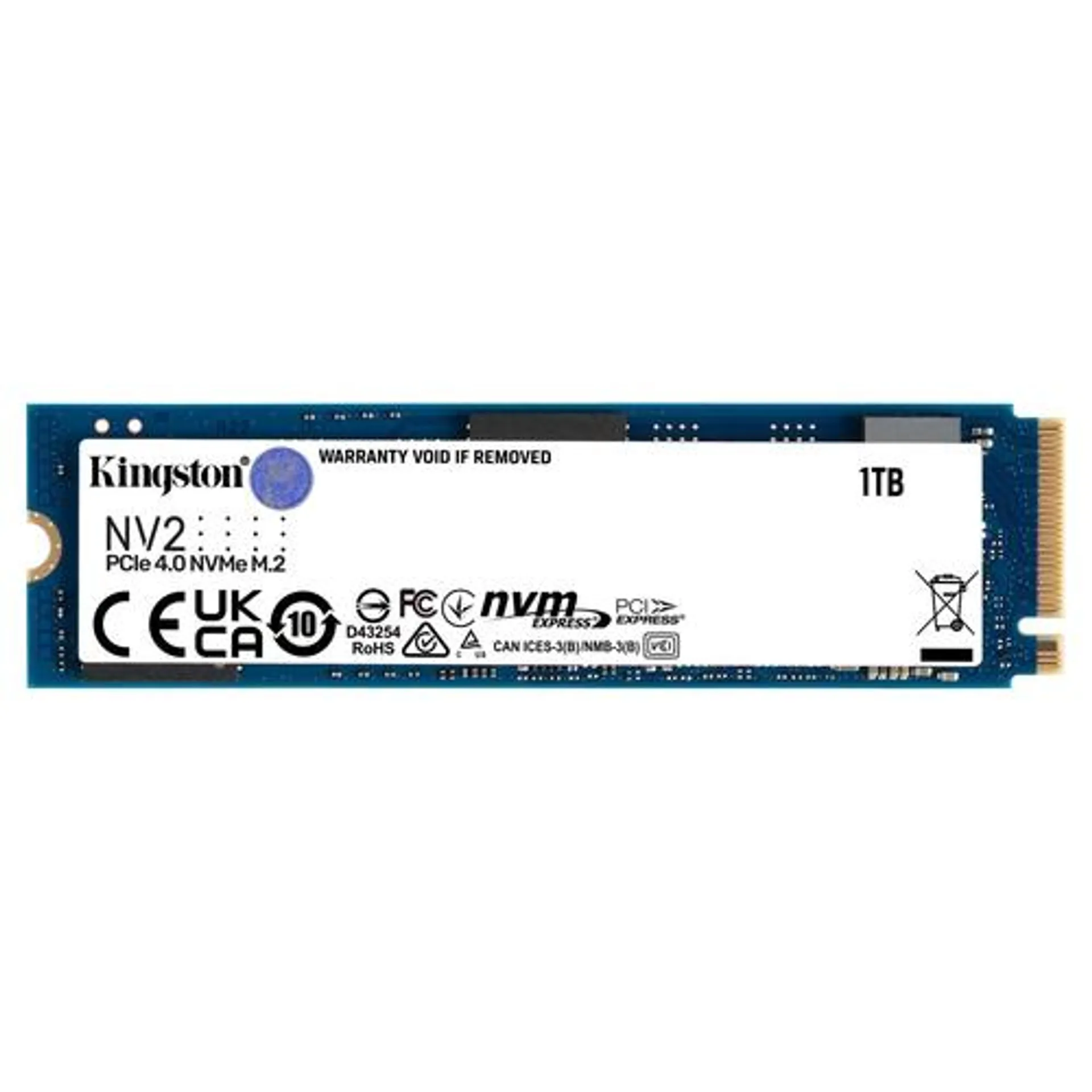 Ssd Interno Kingston 1Tb M.2 Nv2 Pci-Express 4.0 Nvme 2100 - 3500Mb/S Snv2S/1000