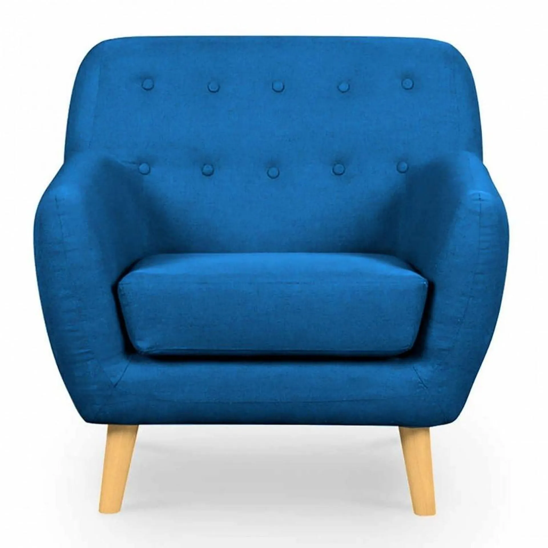 Arthur - Sillón estilo moderno en tela color azul rey