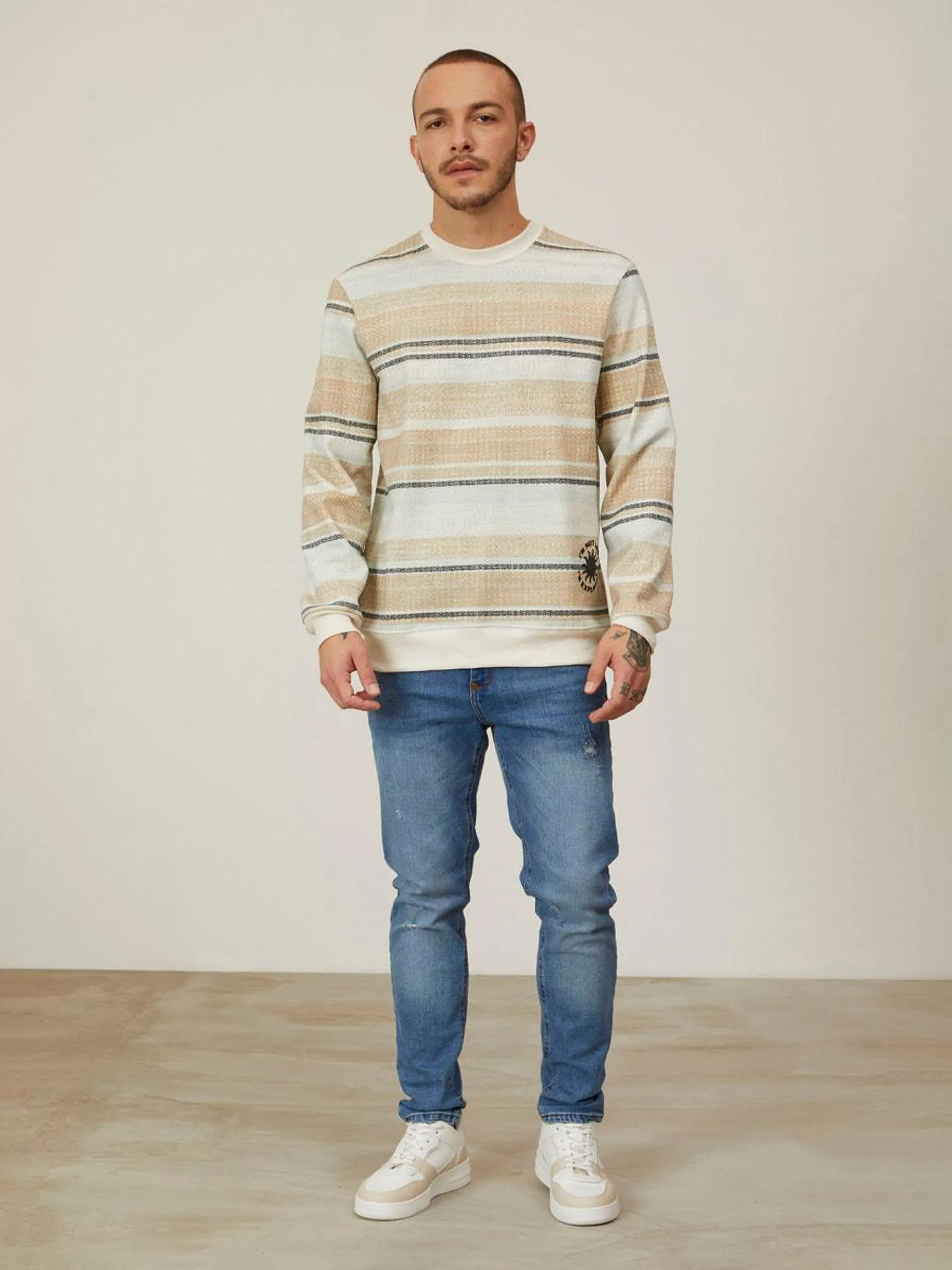 Sudadera Cuello Redondo Estampada