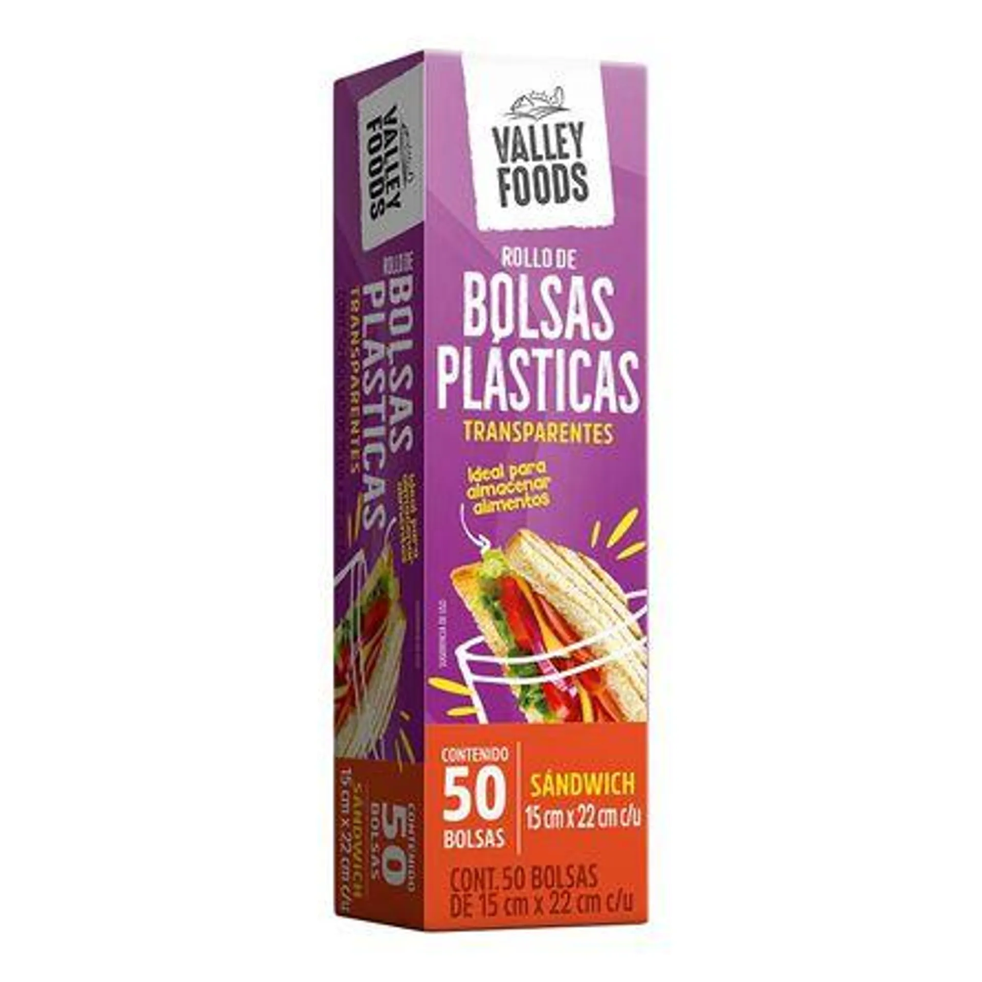 Bolsa para Alimentos Chica Valley Foods 50 pz