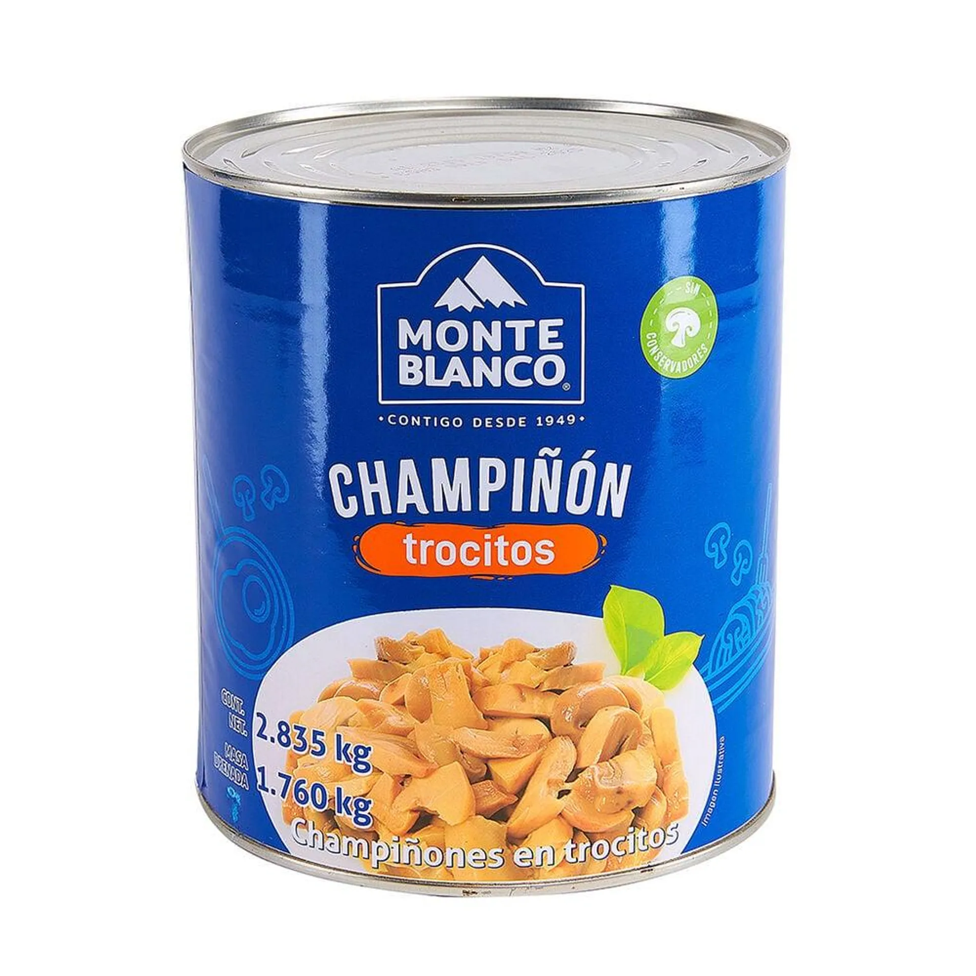 Champiñones en Trocitos Monteblanco 2.8 Kg