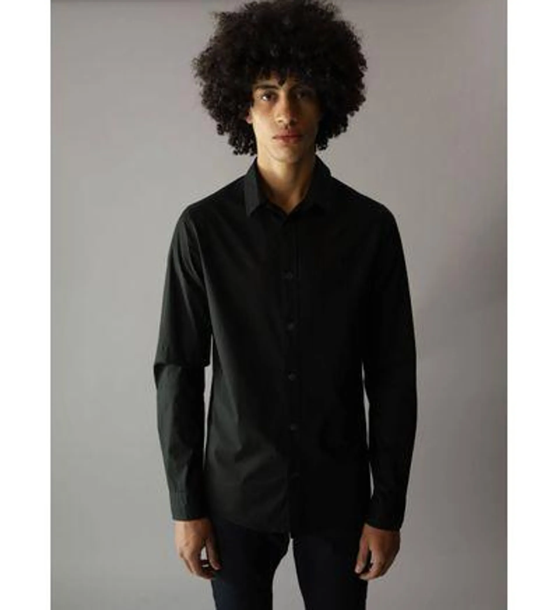 Camisa Calvin Klein Monograma Hombre Negro