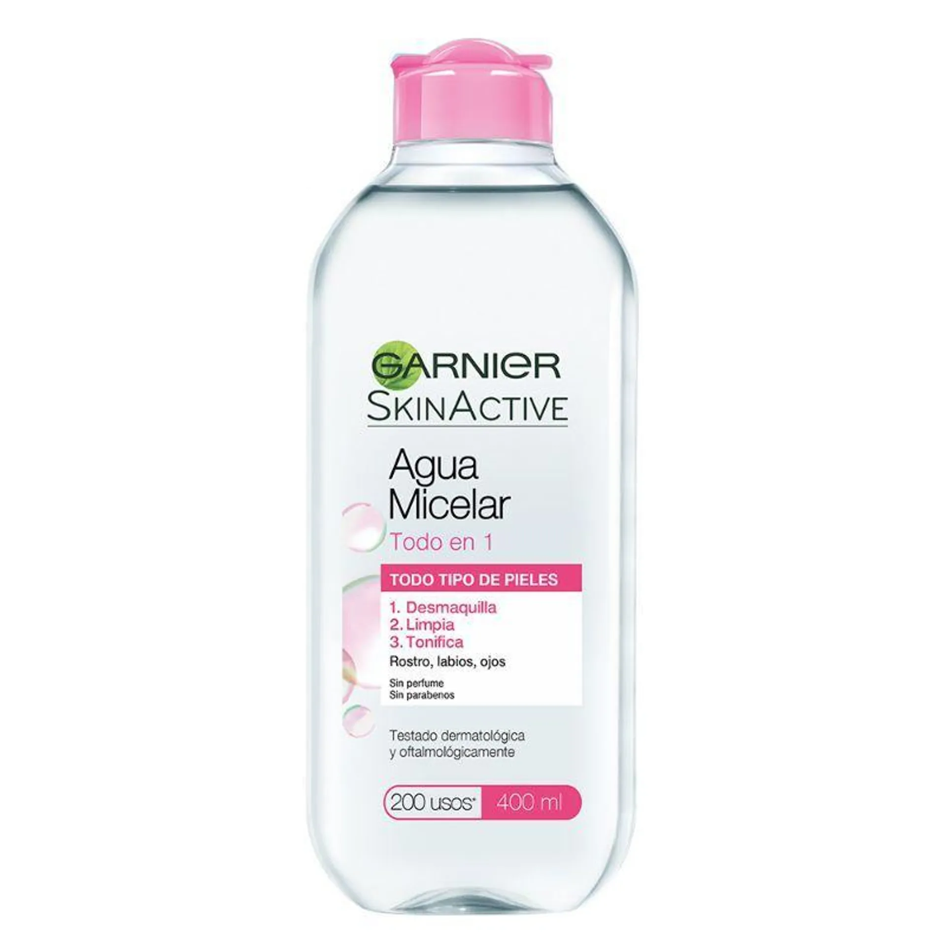 SKIN ACTIVE AGUA MICELAR TODO EN 1 TODO TIPO DE PIEL 400ML - GARNIER