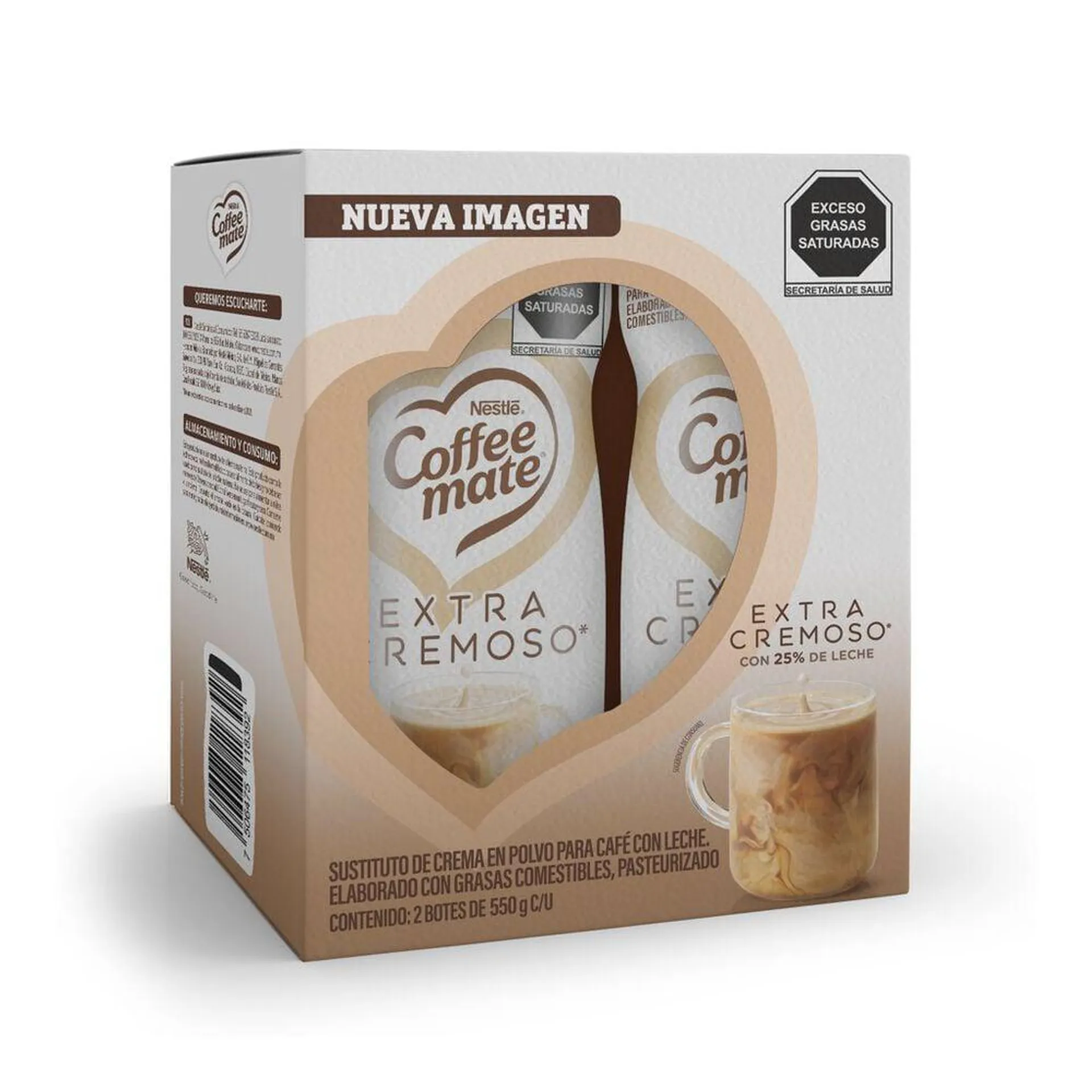 Sustituto de Crema en Polvo Extra Cremoso Coffe Mate 2/550 gr