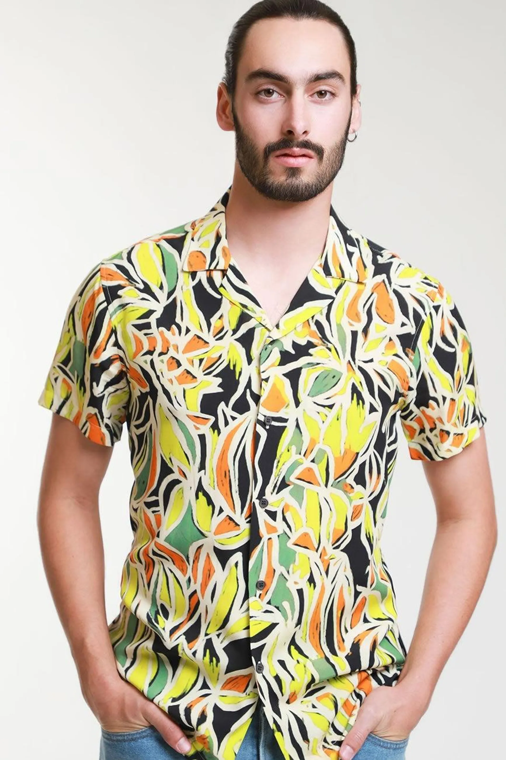 Camisa Bowling Texturizada Sunshine