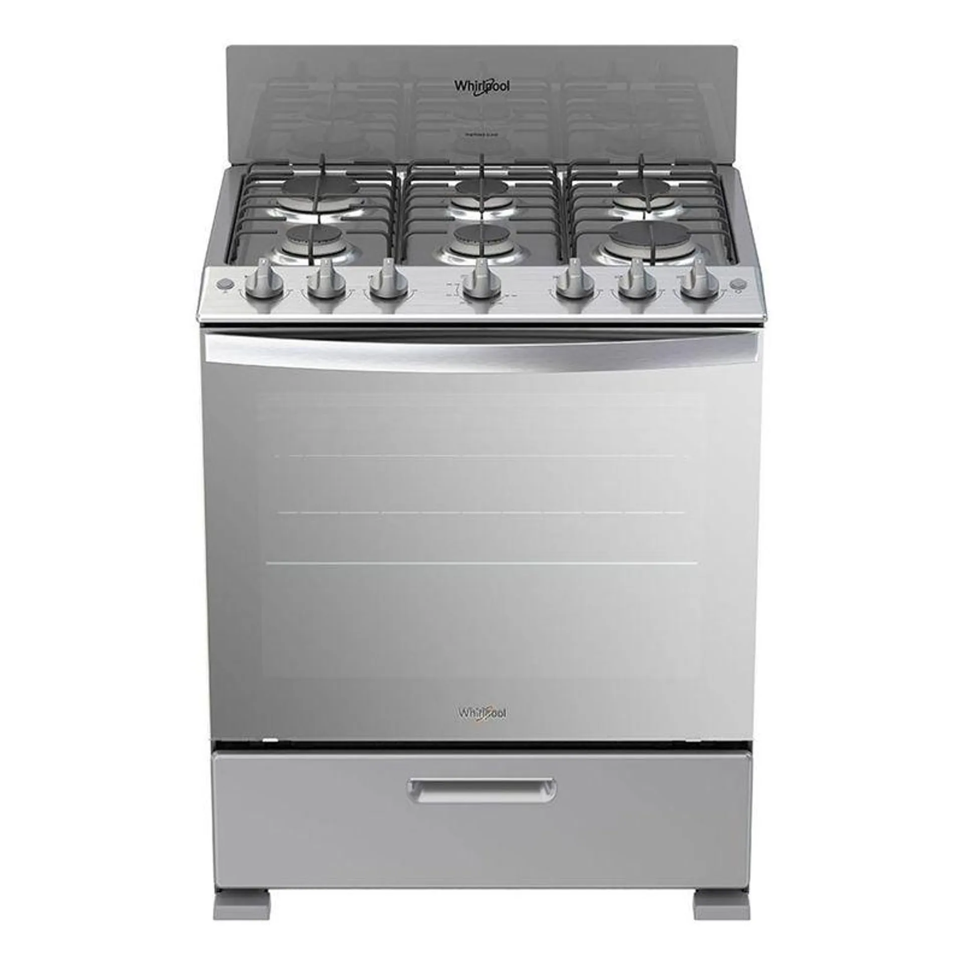 Estufa de Piso Whirlpool Gas 30 pulgadas Silver WFR3200D