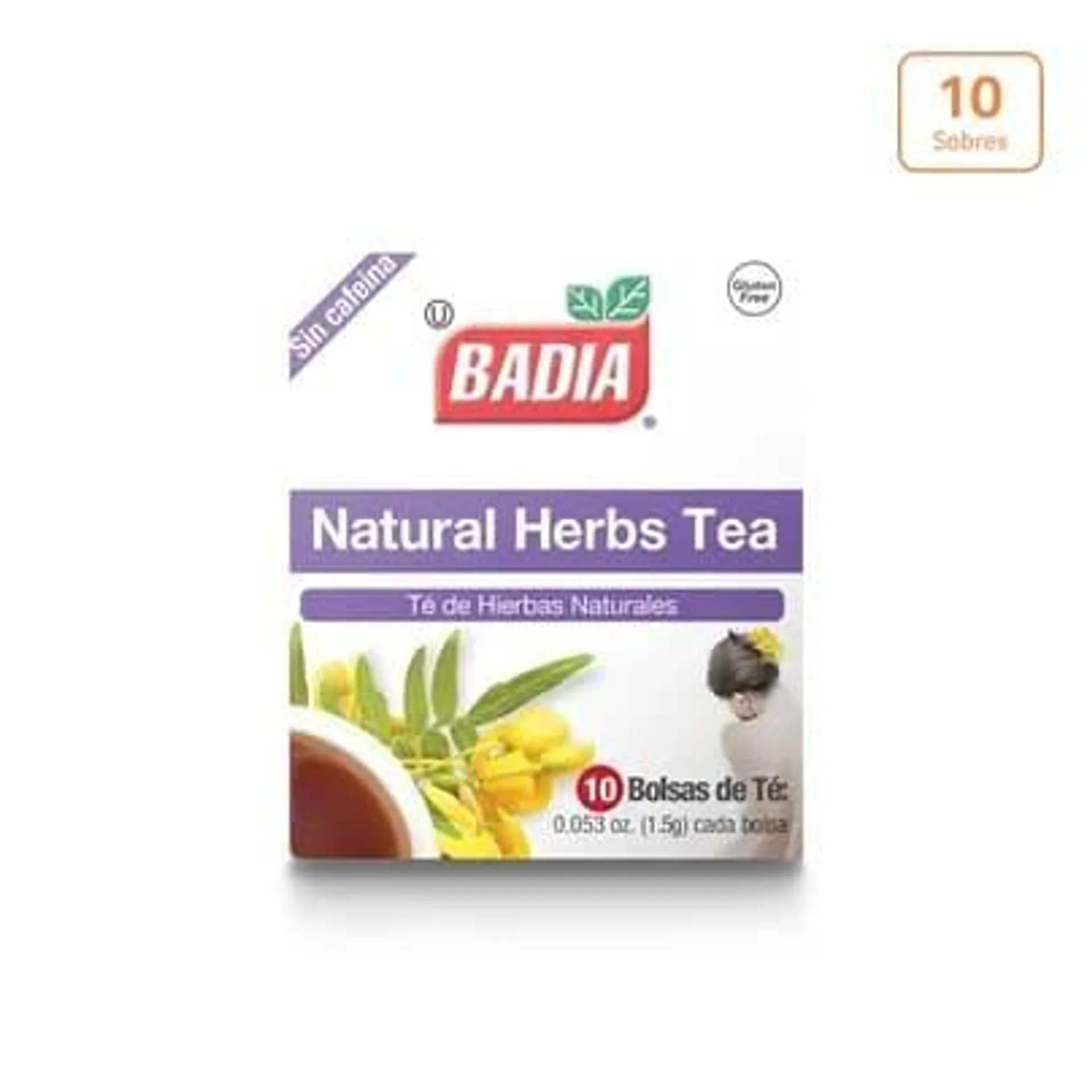 Té de hierbas naturales Badia x 10 unds x 1.5g c/u