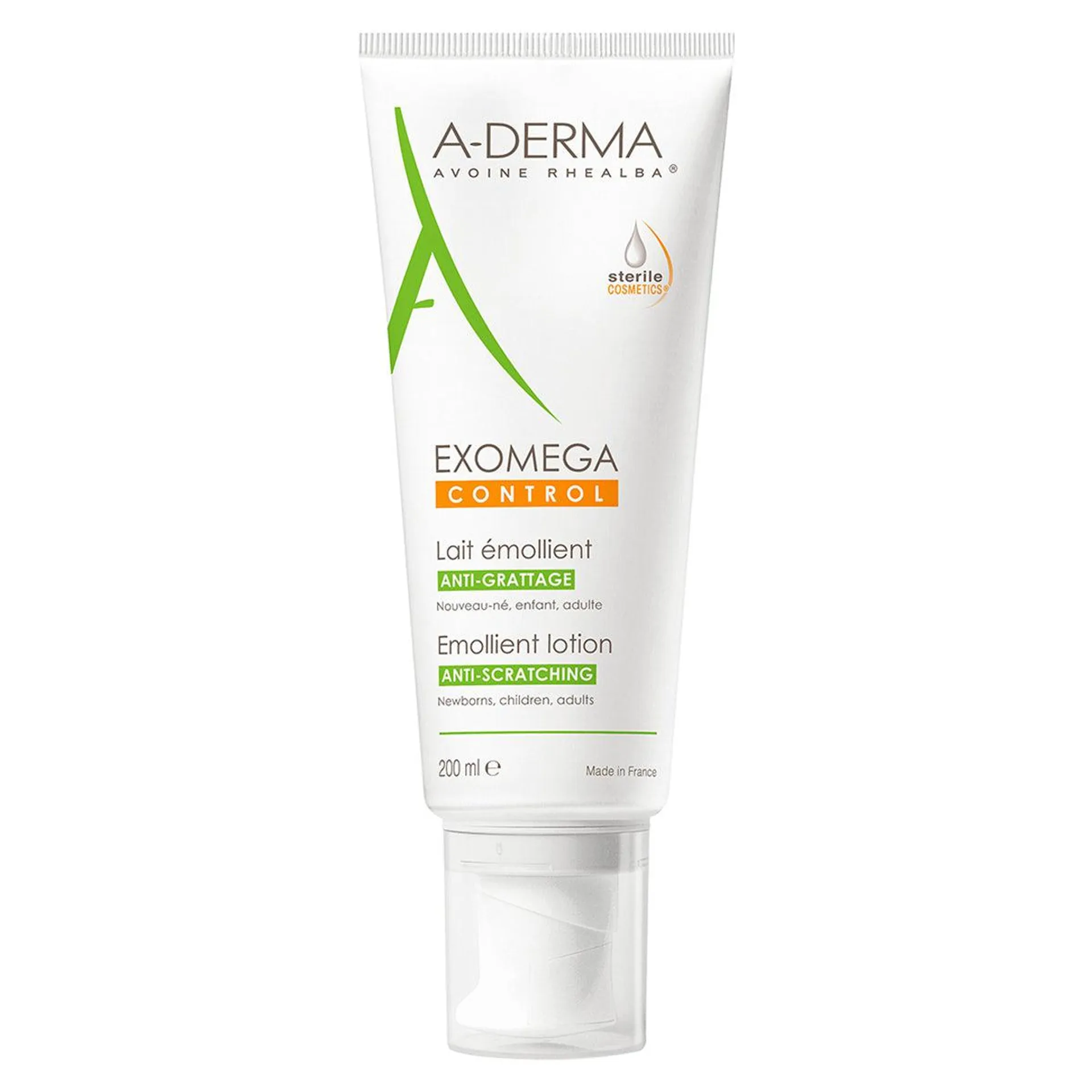 Aderma Exomega leche, reduce la comezón de la piel atópica 200ml.