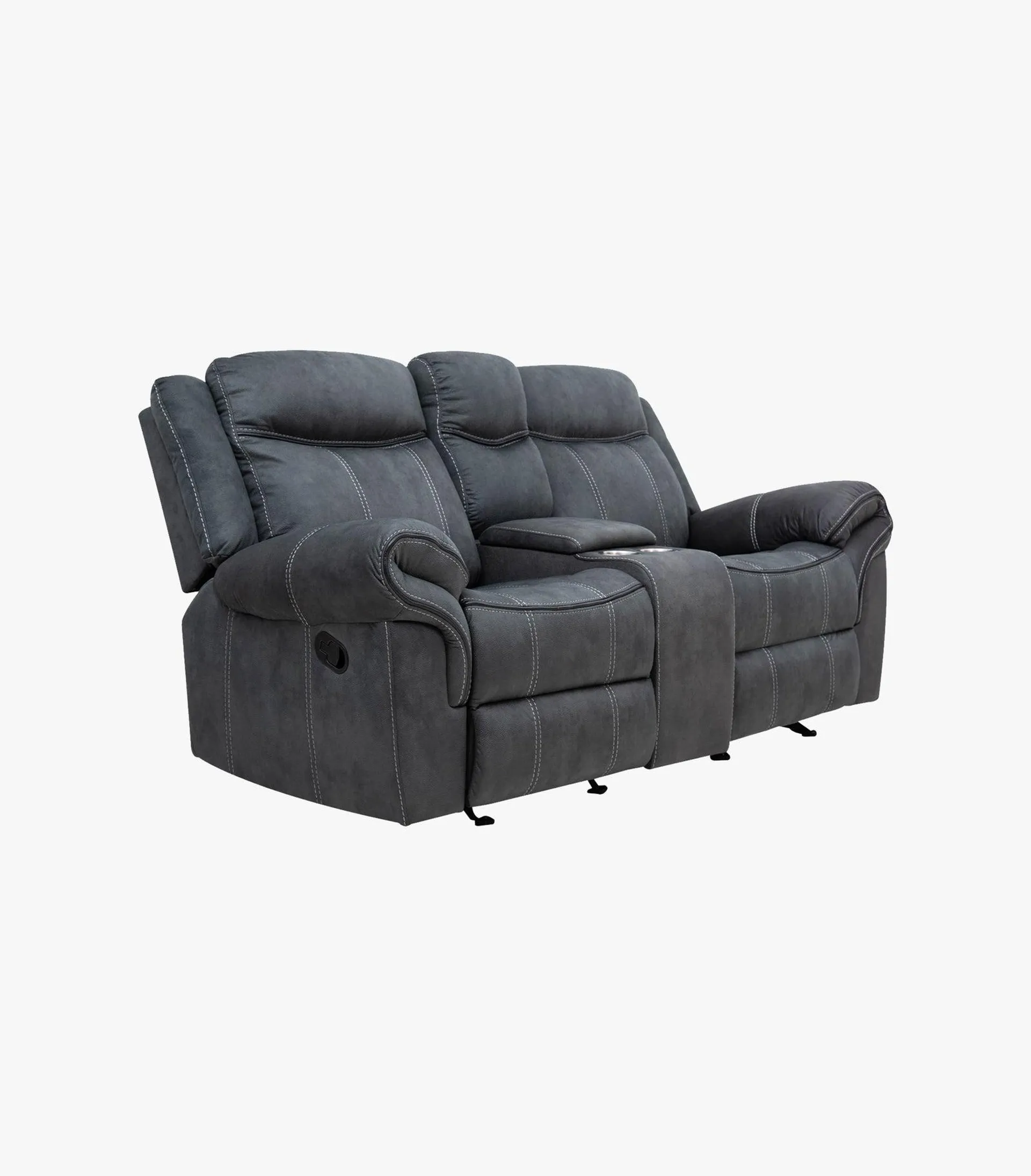 Love Seat Stanley de tela color Charcoal