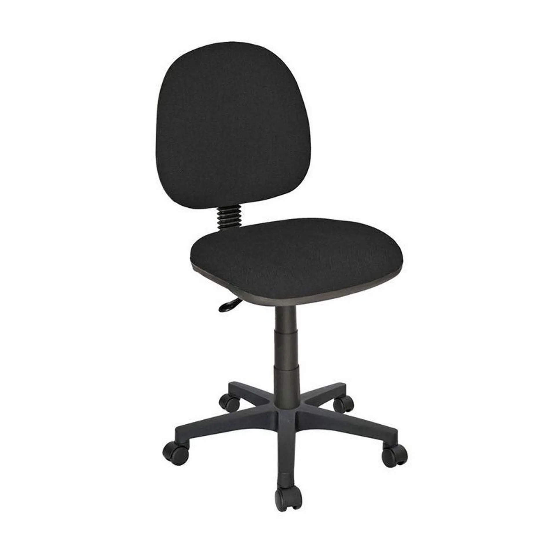 SILLA SECRETARIAL SIN BRAZOS TELA CABASSO NEGRO OHS-10