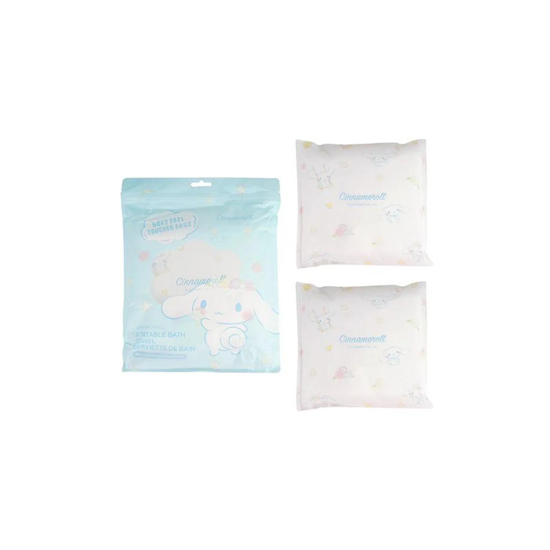 Set Toallas De Baño Sanrio Cinnamoroll Desechables 70x100 Cm 2 Piezas