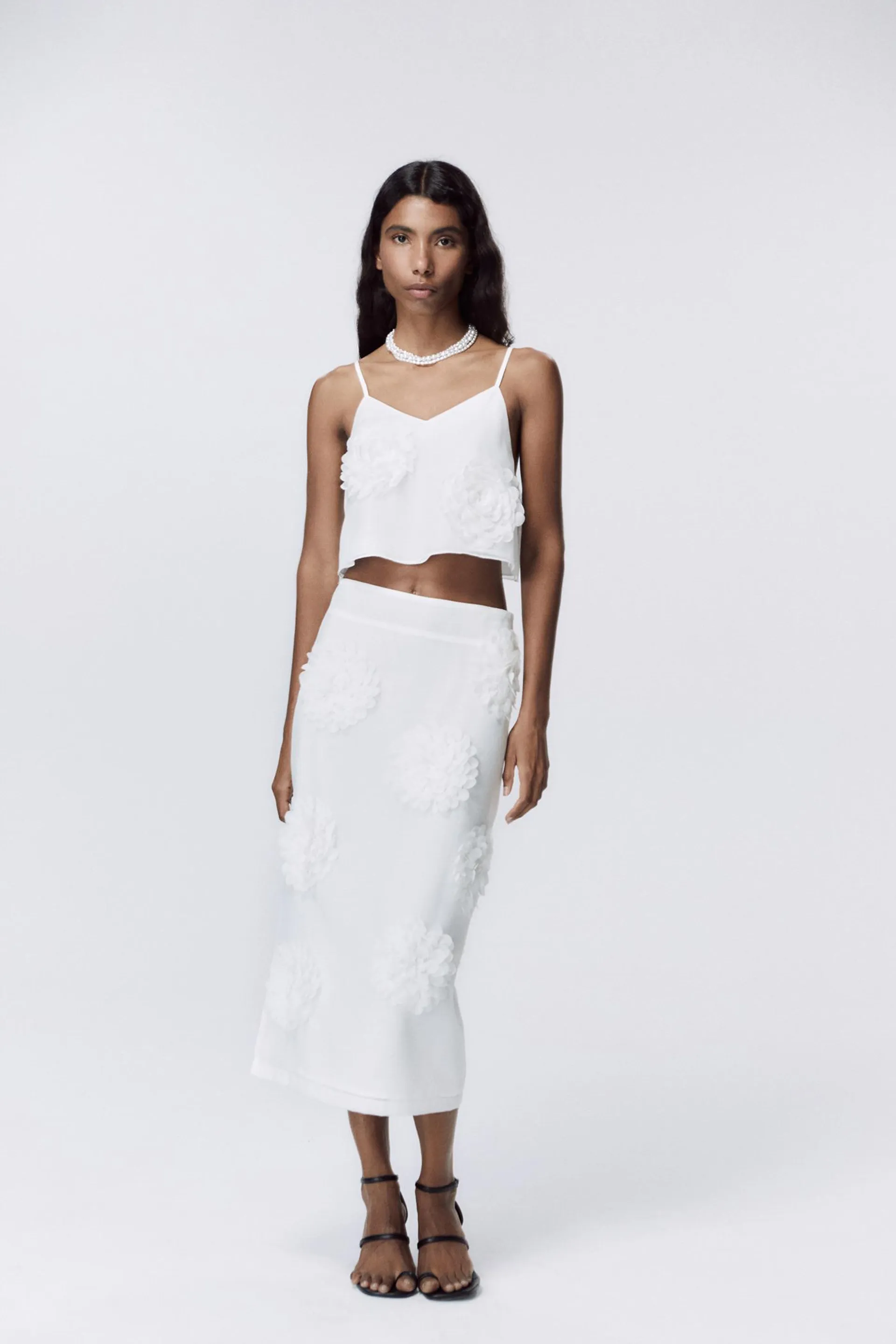 Top apliques flor