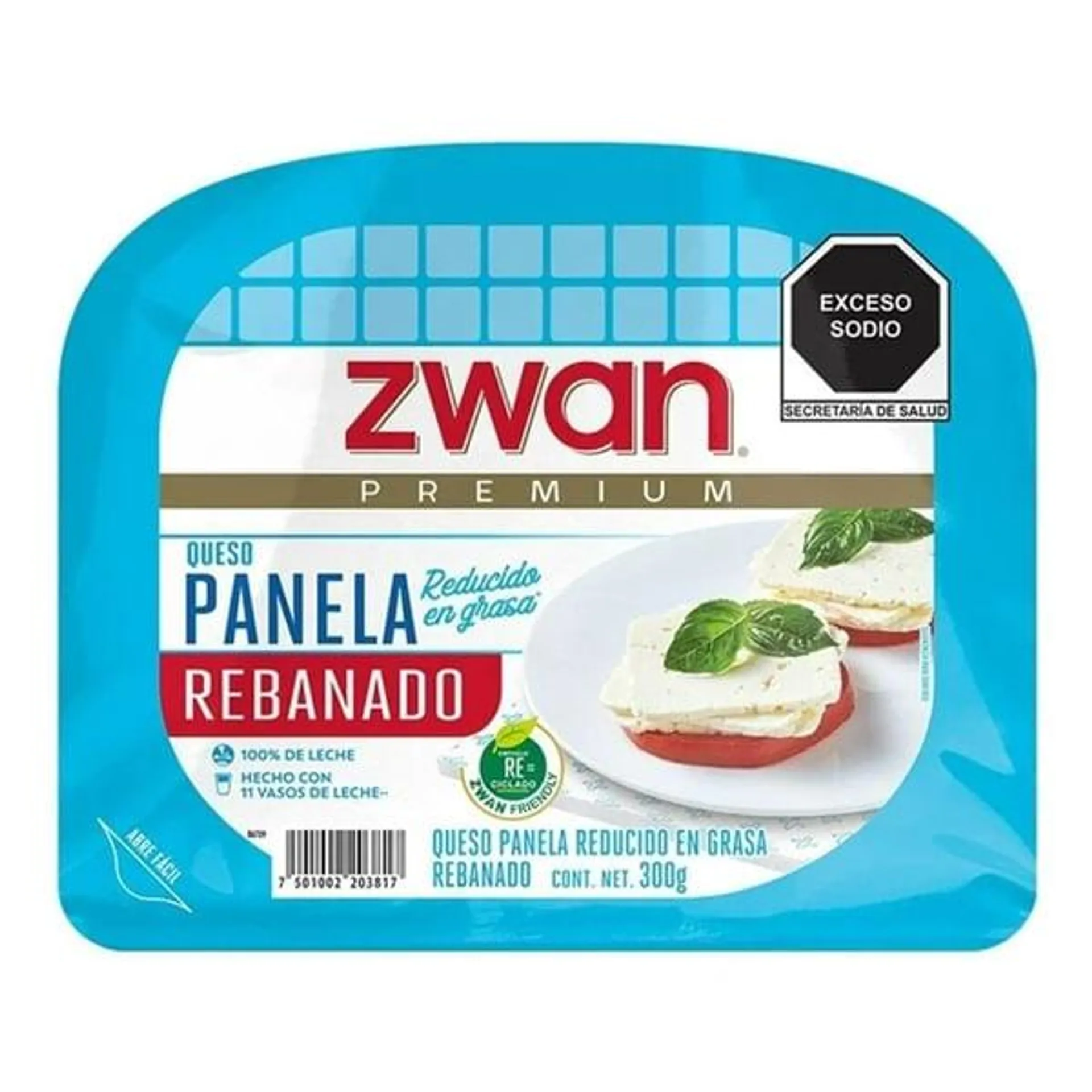 Queso Zwan Panela Rebanado Red grasa 300 g