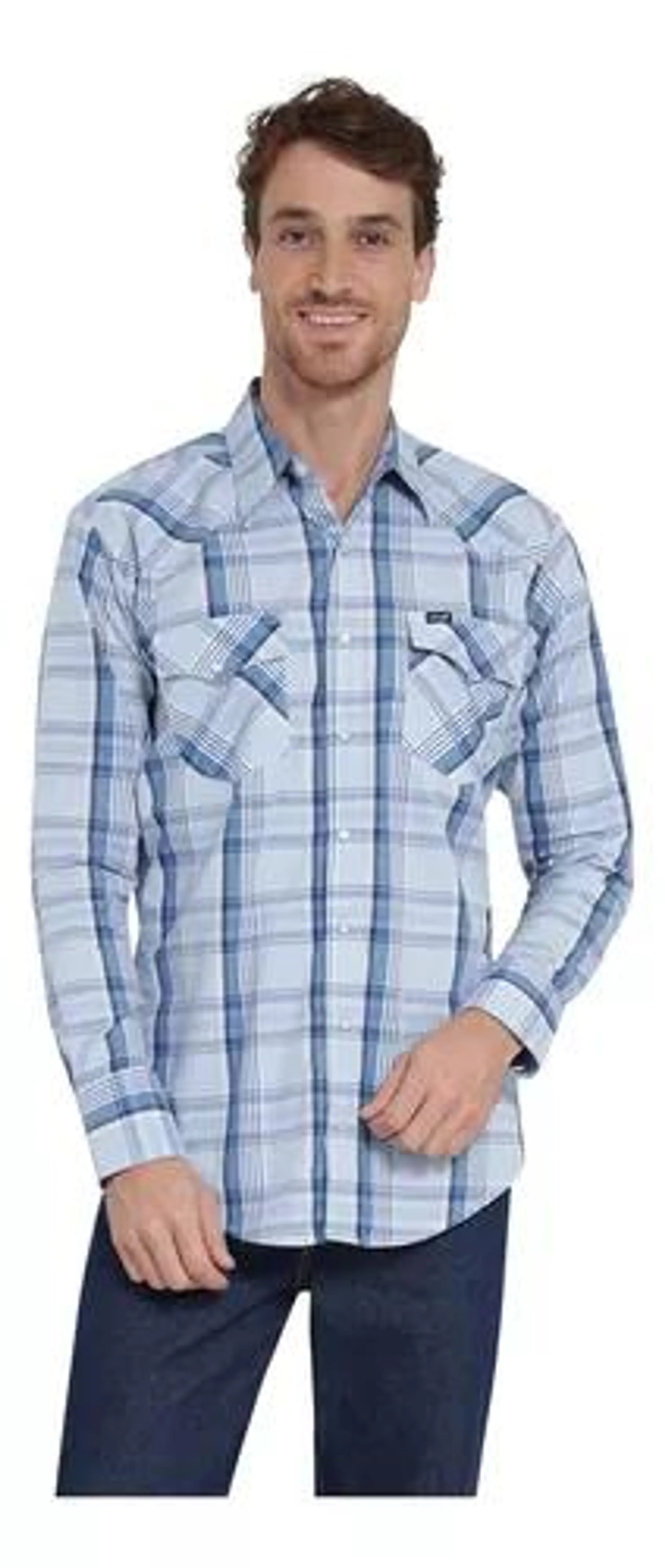 Camisa Vaquera Hombre Wrangler Regular Fit Manga Larga 409