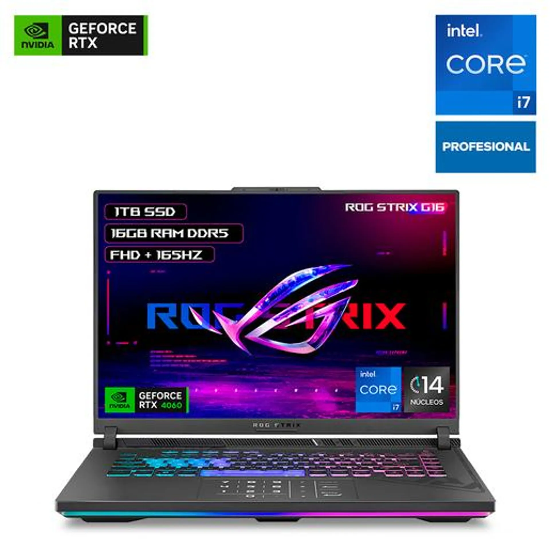 Laptop Gamer Asus Rog Strix G16 NVIDIA GeForce RTX 4060 Intel Core i7 16 pulg. 1tb SSD 16gb RAM