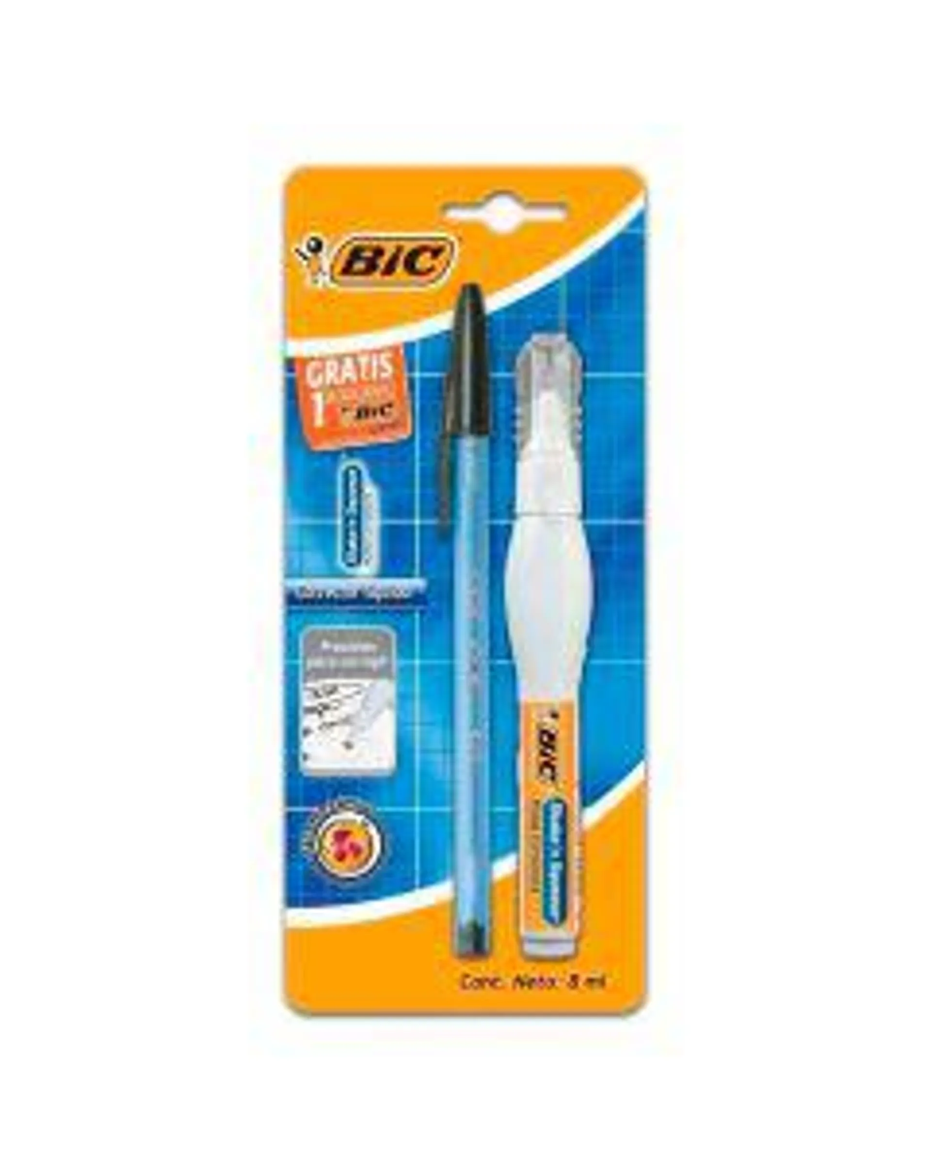 CORRECTOR PLUMA BIC SHAKE'N SQUEEZE 936971 8 ML. BL/1