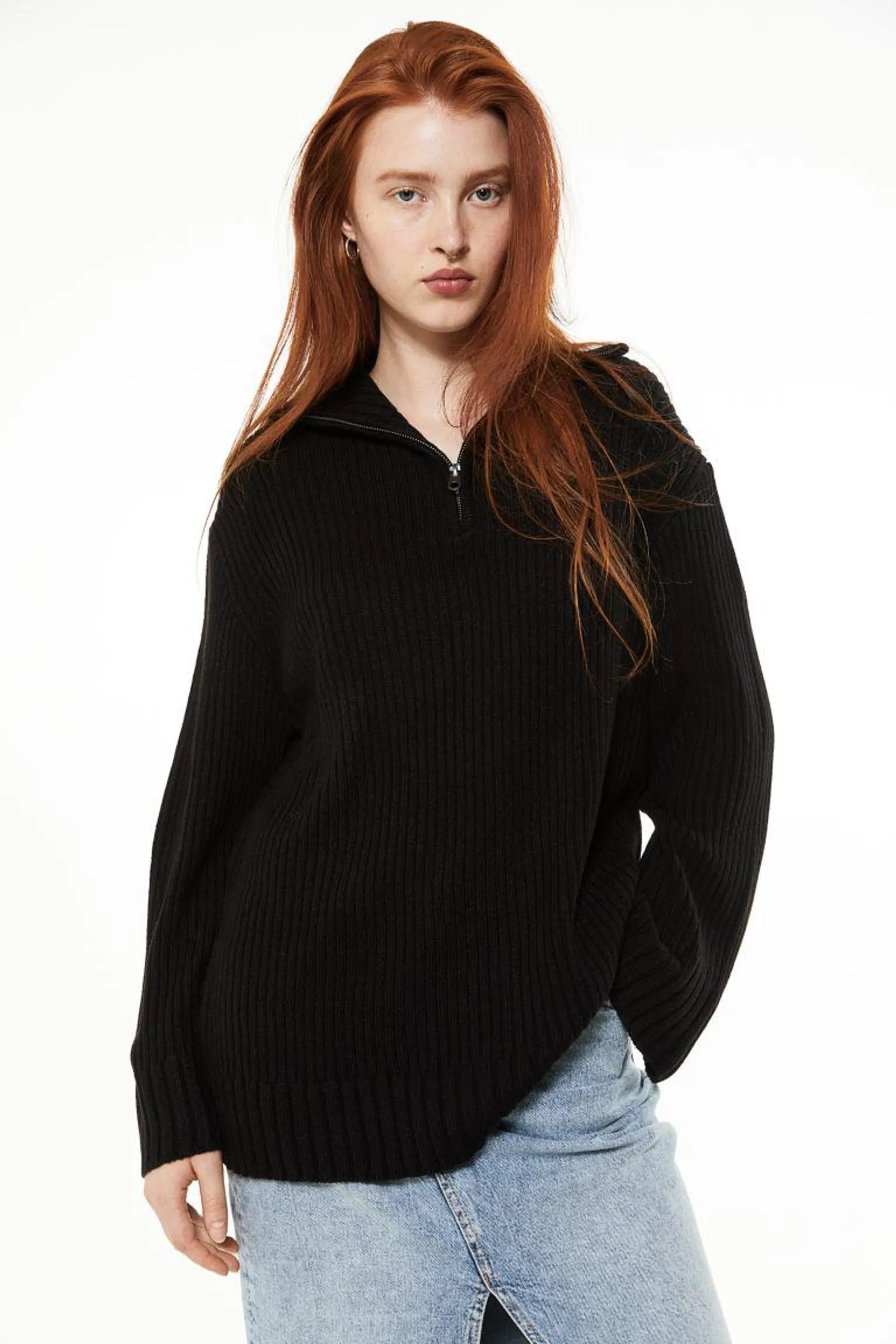 Suéter Oversized con zíper