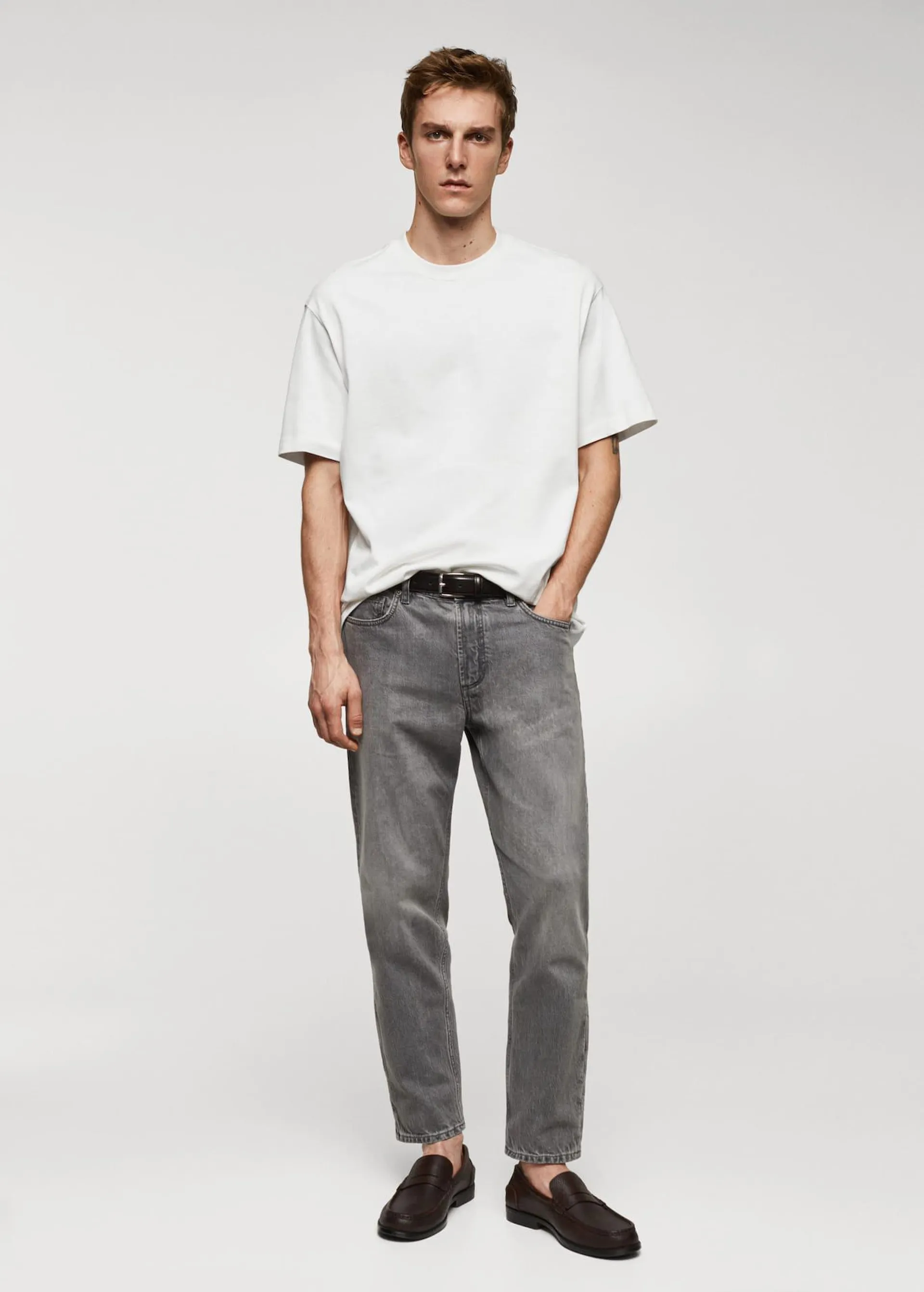 Camiseta básica 100% algodón relaxed fit