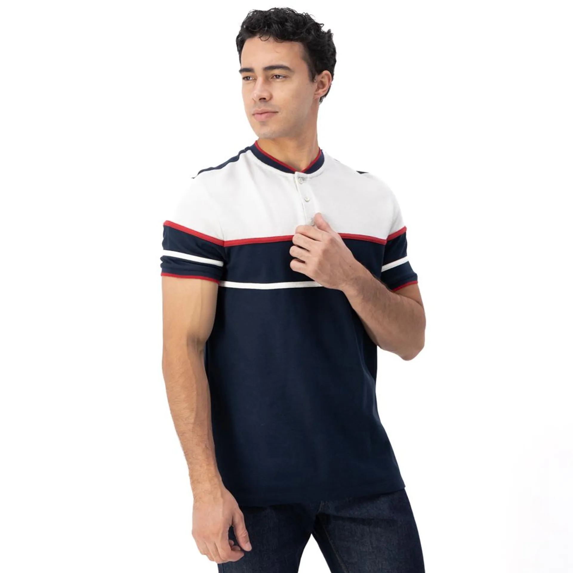 Playera Hummo Hombre Con Botones Frontales