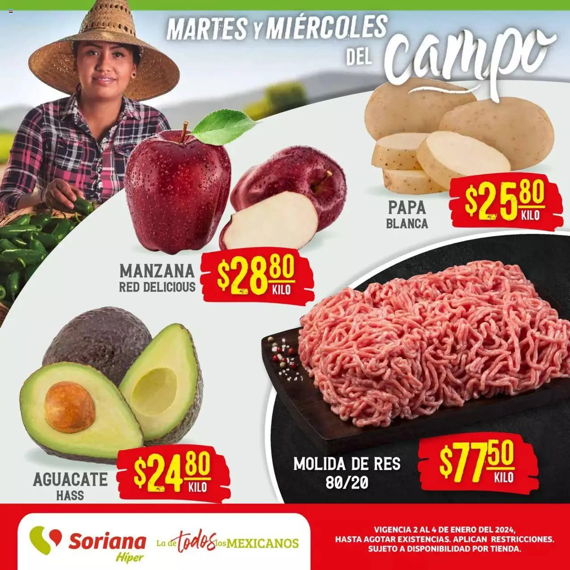 Catálogo de Soriana - Martes y Miércoles del Campo Híper Tijuana 2 de enero al 3 de enero 2024 - Pagina 1