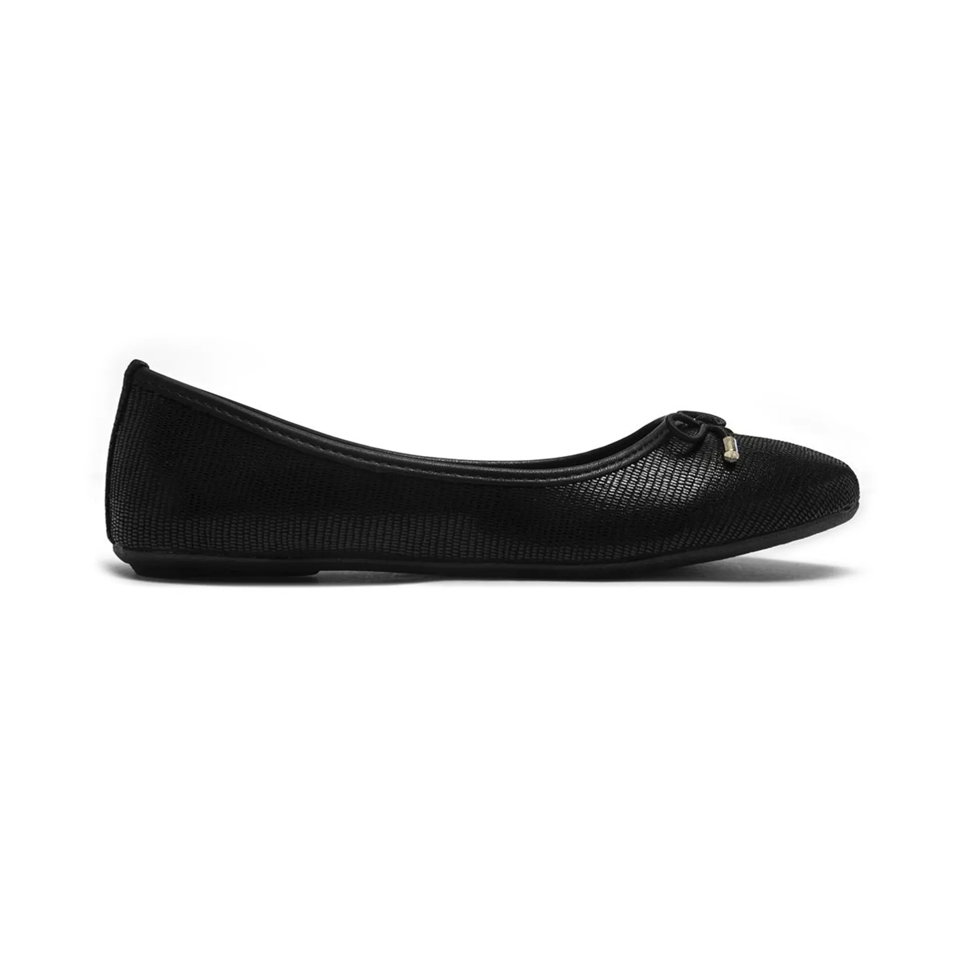 BALERINA PISO PUNTA OVALADA CAPA DE OZONO PARA MUJER ESTILO 621502 NEGRO
