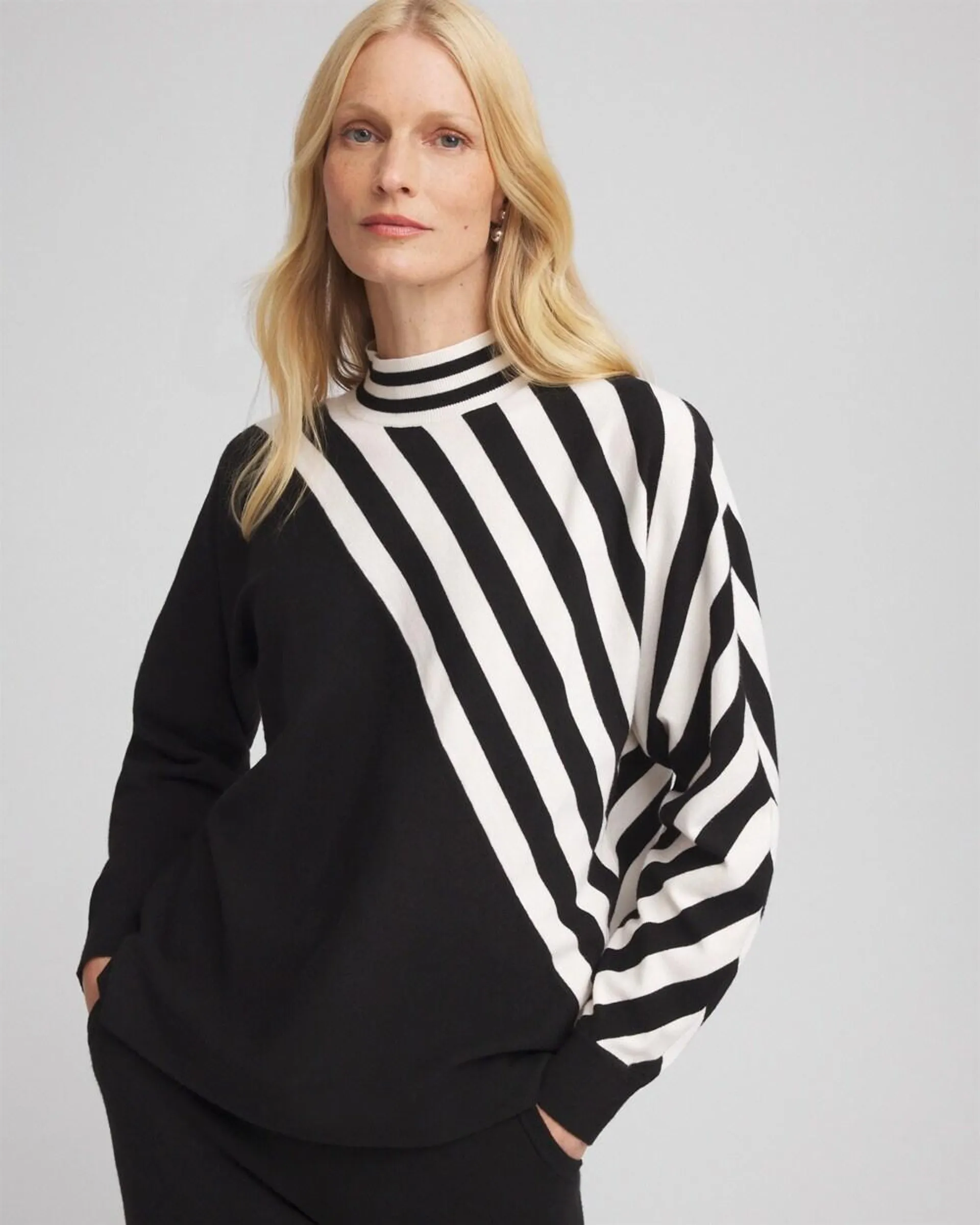 Zenergy\u00AE Luxe Cashmere Blend Striped Sweater