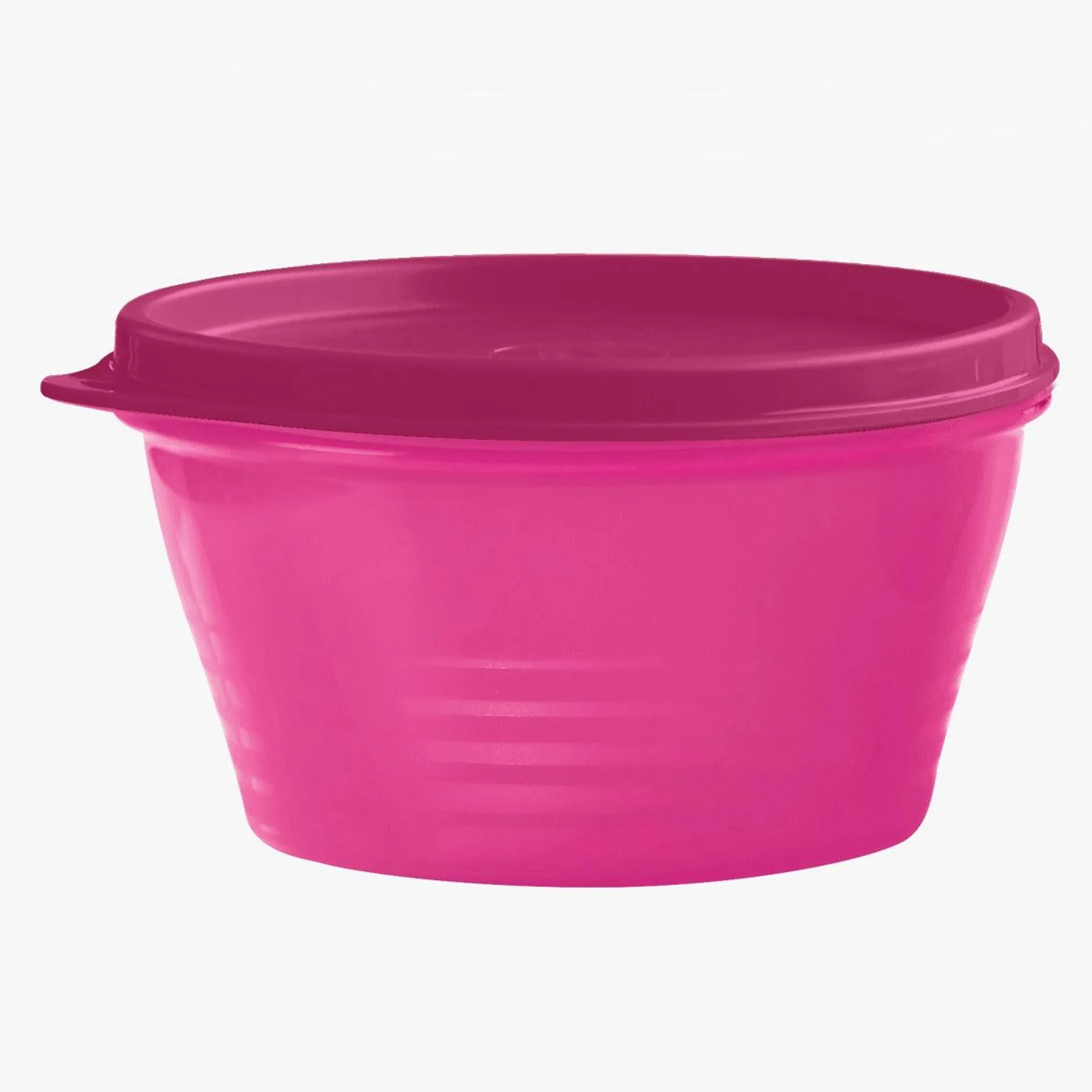 Recipiente Tupperware para refrigerar alimentos.