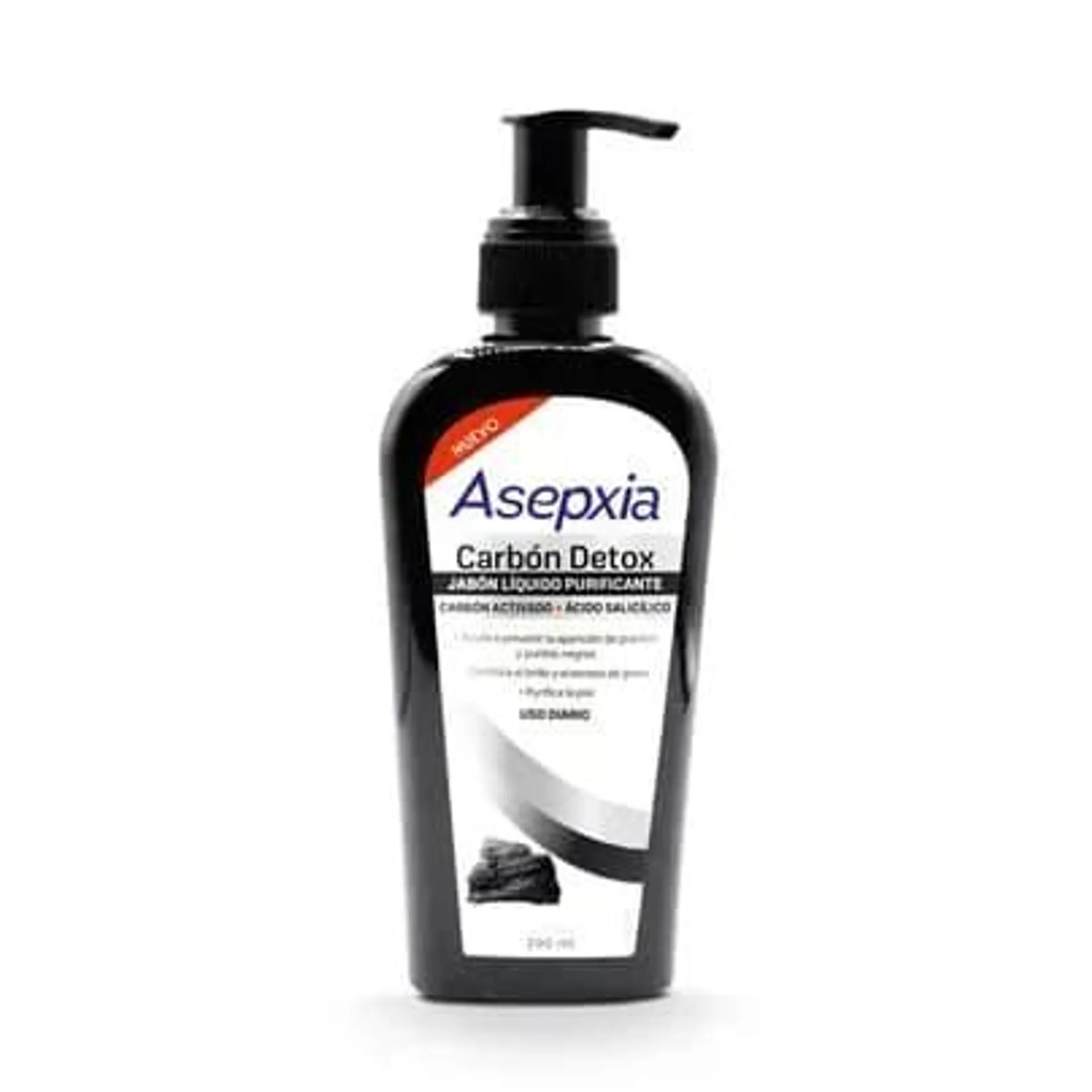 Jabón Facial Líquido Asepxia Carbón x 200ml
