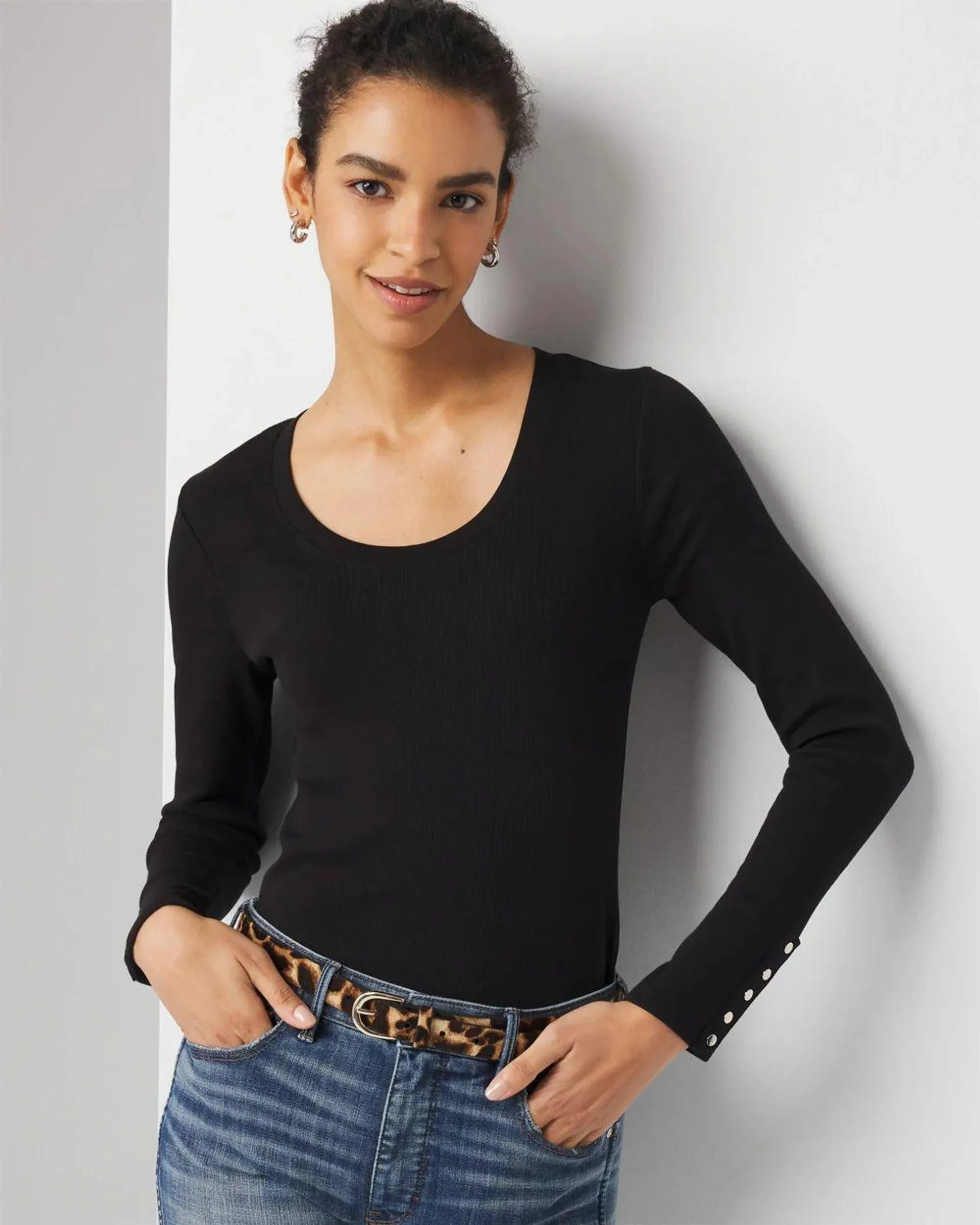 Long Sleeve Ribbed Tee