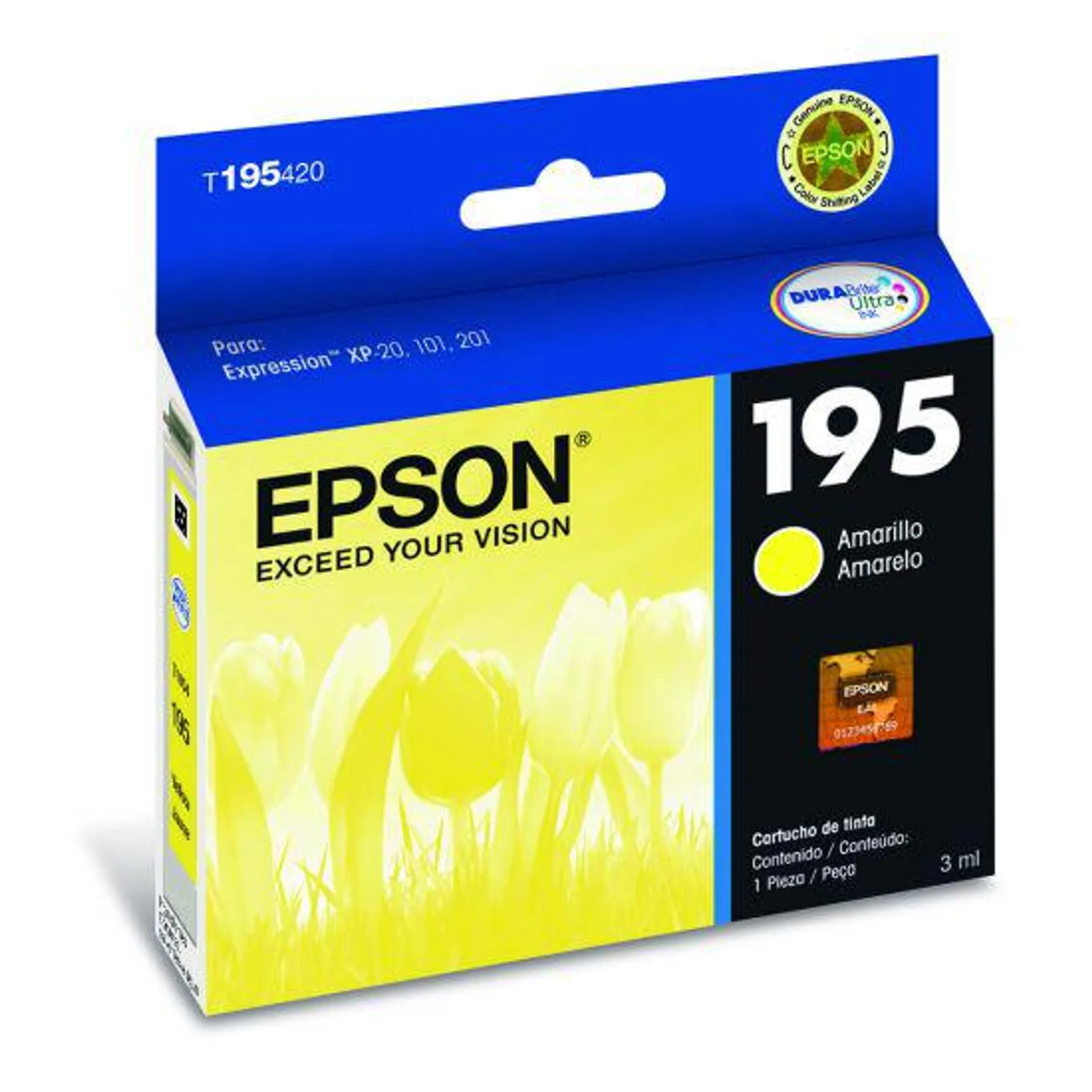 195 Yellow Ink Cartridge - Xpression XP-101/XP-201