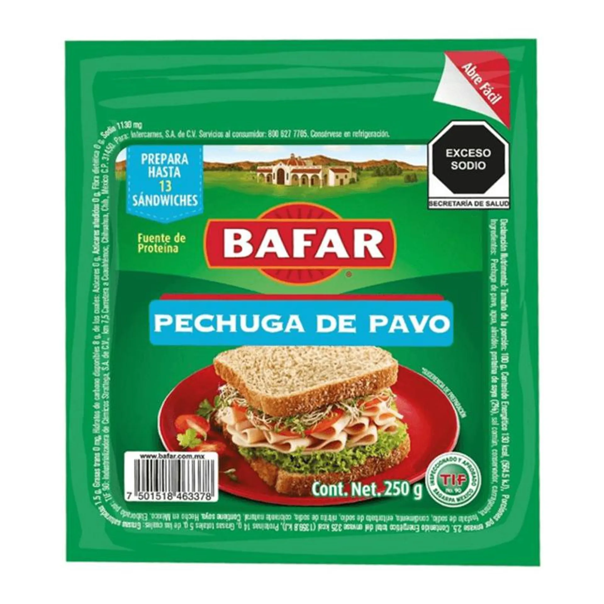 Bafar Pechuga de Pavo 250 g