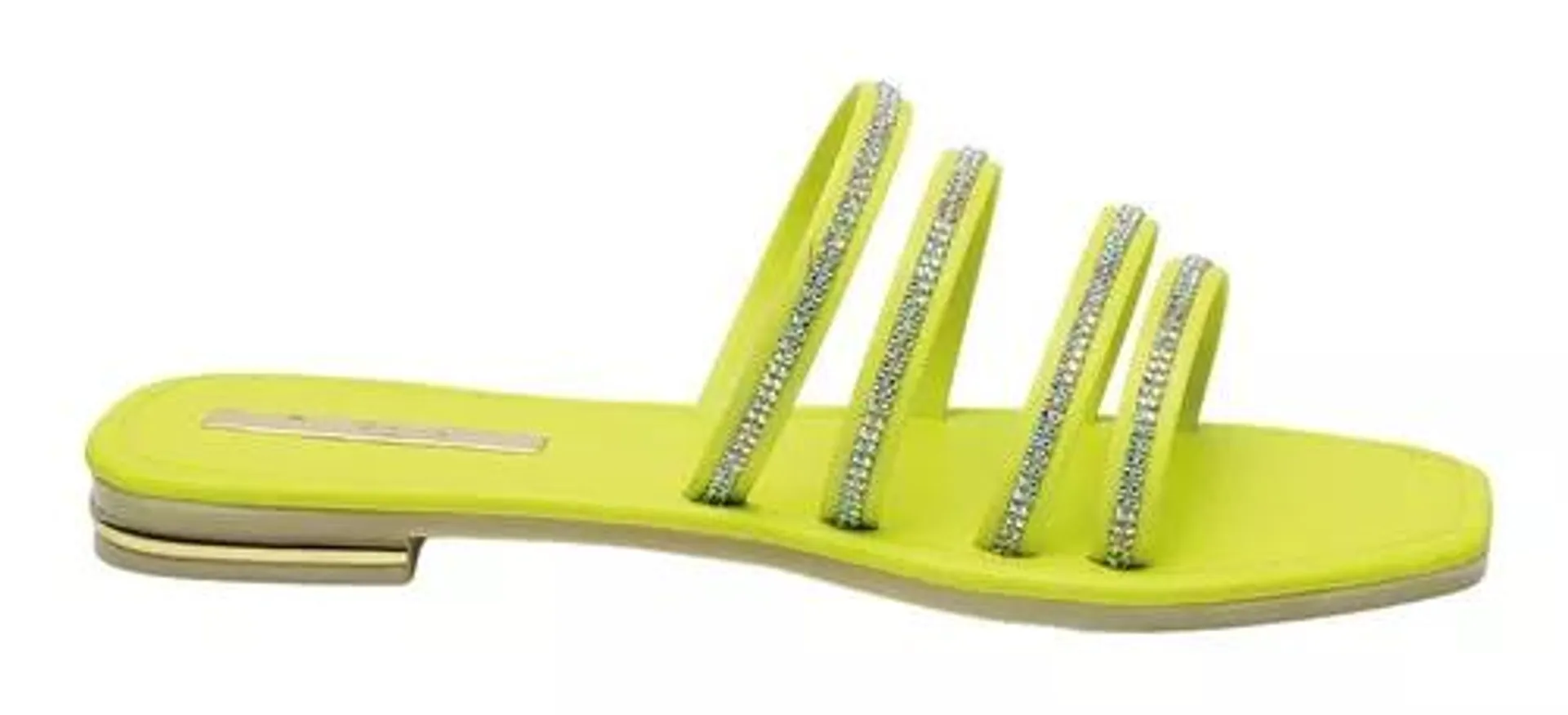 Sandalias Dama Brillos Para Mujer Patrizia Verde Neon Fareli